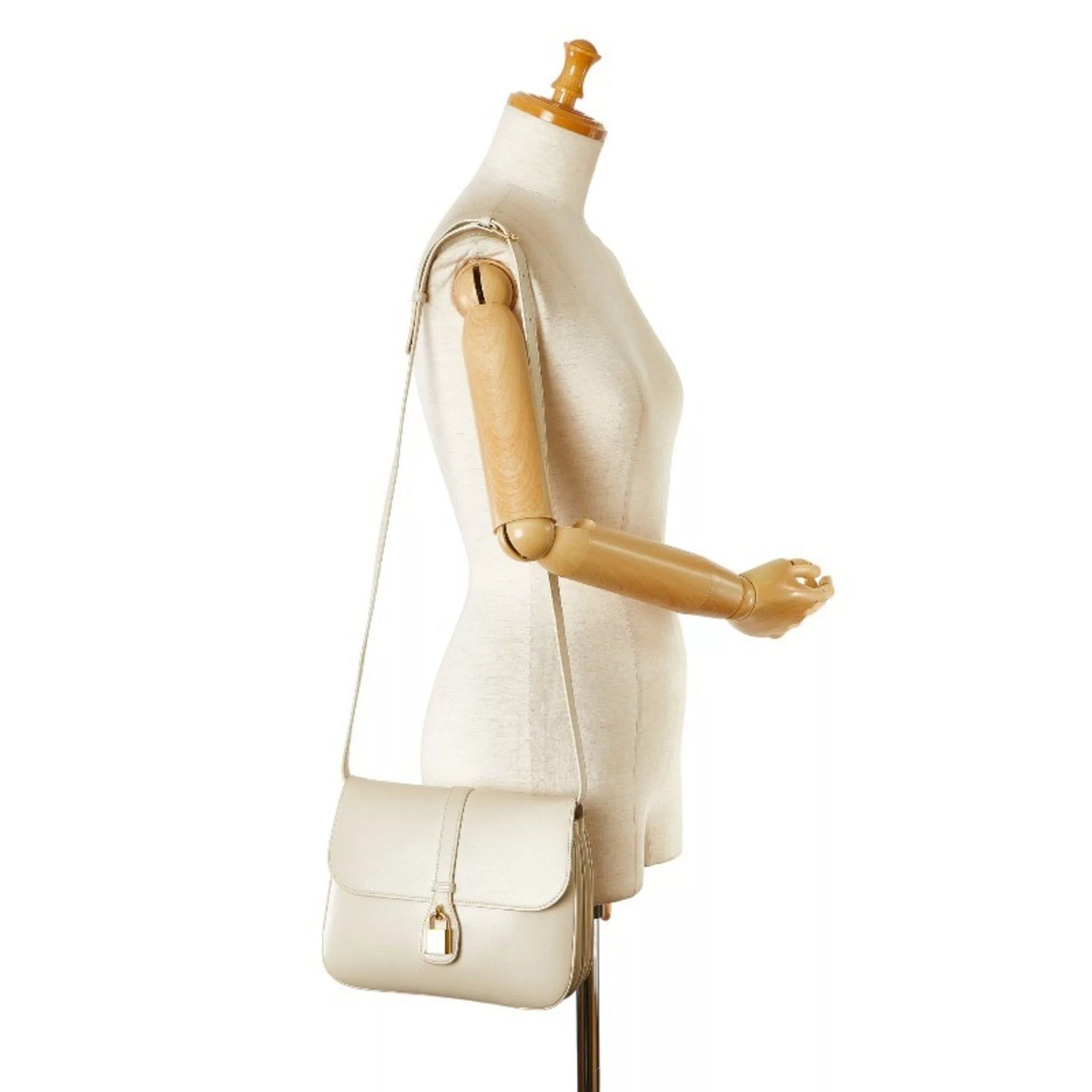 Celine Other CELINE Medium Taboo Shoulder Bag White Leather Women's