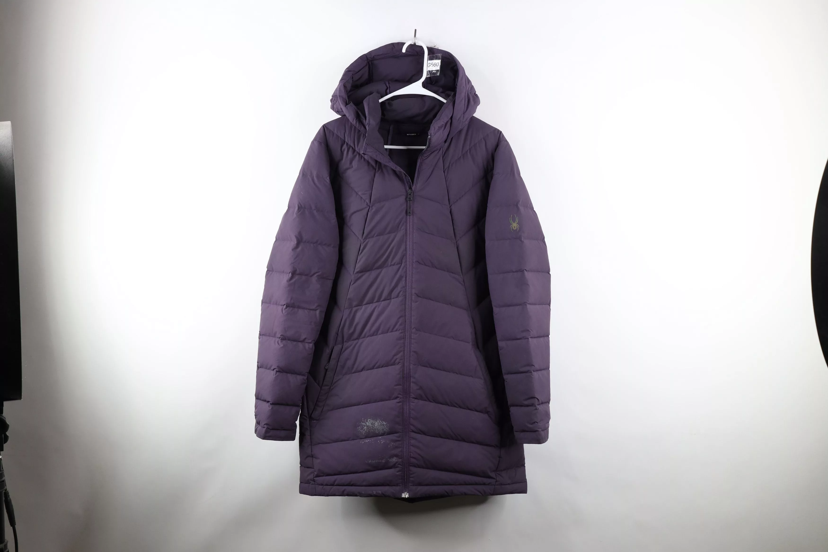 Spyder Jackets Spyder × Vintage Spyder Duck Down Syrround Long Hooded Puffer Parka Jacket Purple