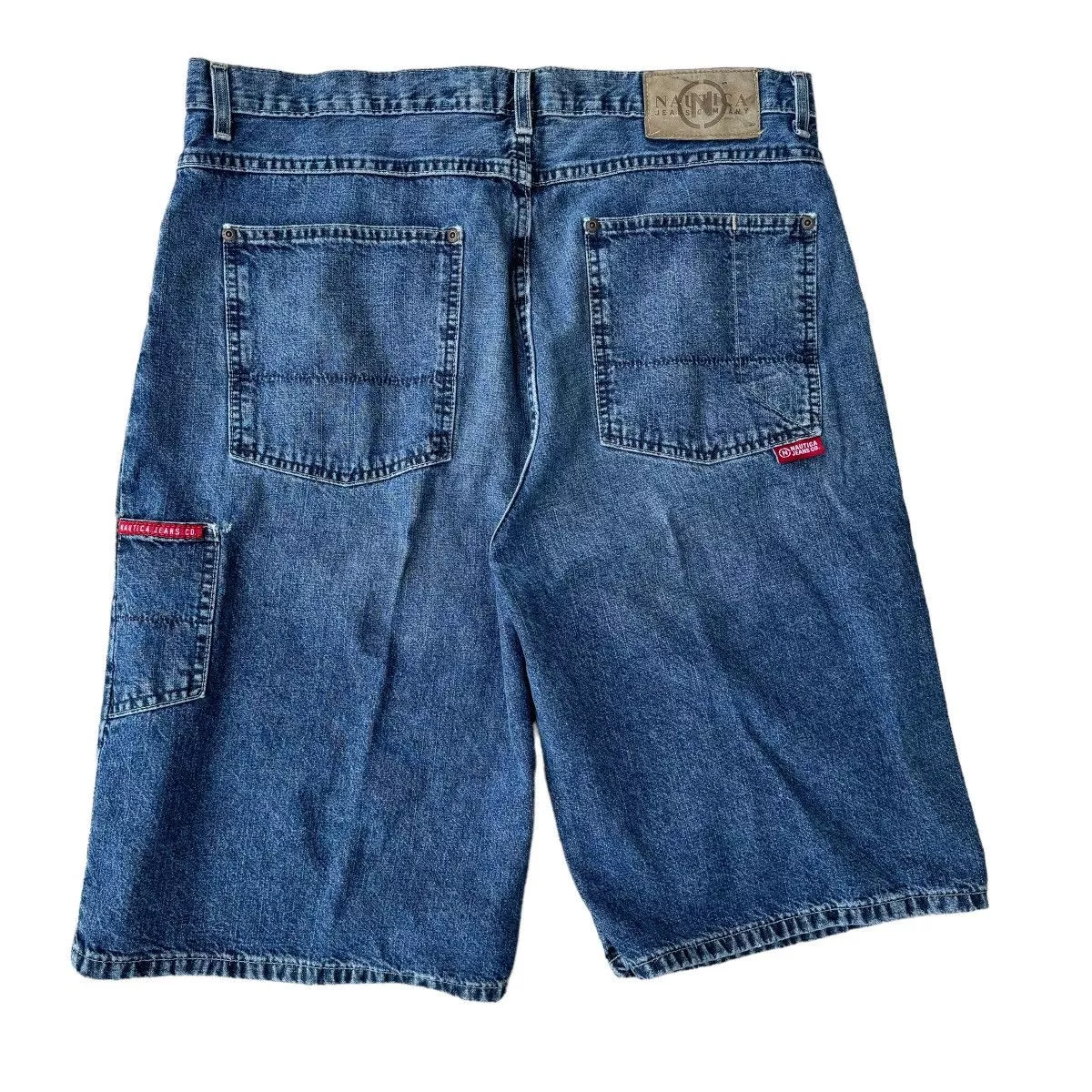 Nautica Shorts Nautica × Vintage Nautica Jeans Carpenter Baggy Jorts Vintage Denim Shorts y2k Blue Streetwear