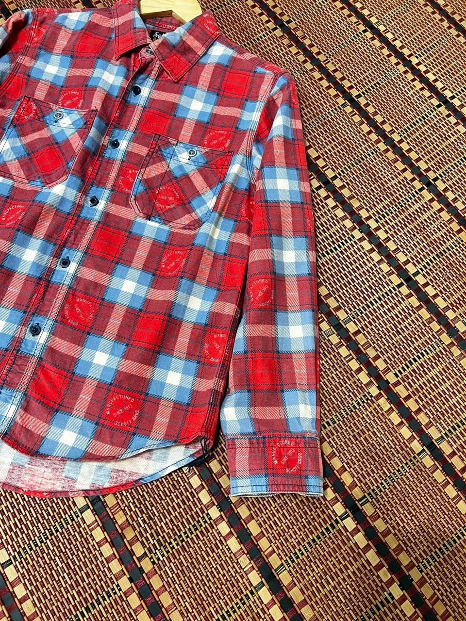 Schott Shirts Button Ups Schott Bros NYC Flannel Red