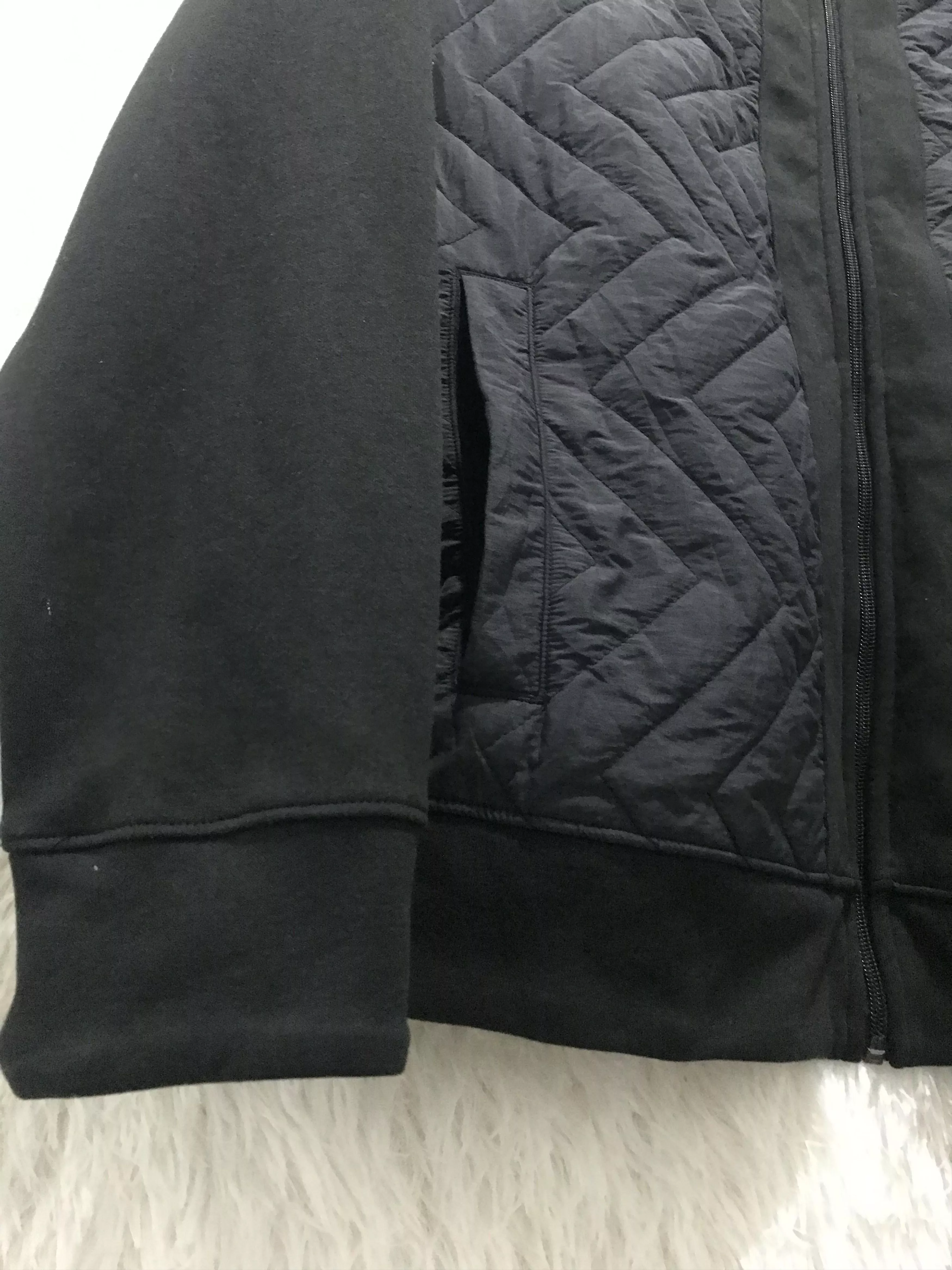 Perry Ellis Light Jackets Perry Ellis Men's Quilted Front Jacket Black
