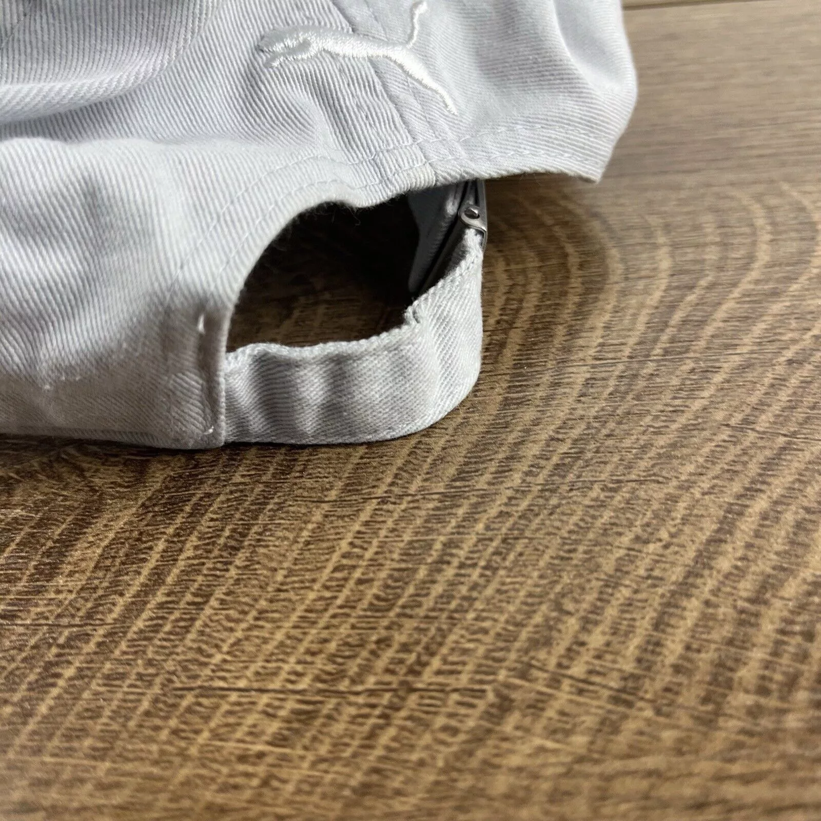 Puma Hats PUMA White Gray Hat PUMA Hat White Adjustable Hat White Adul