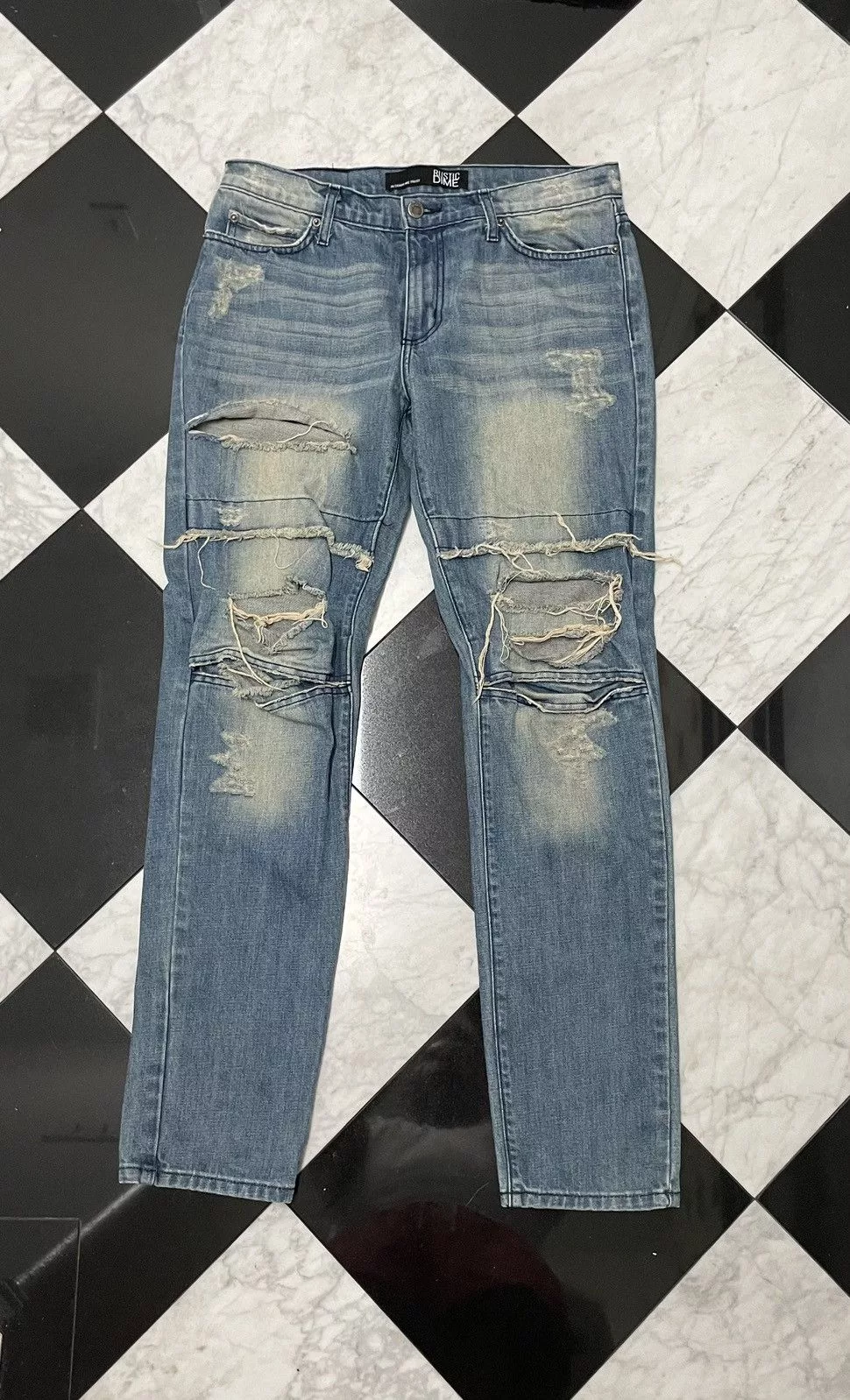 Rustic Dime Denim Rustic Dime 🔥 Rustic Dine Ripped jeans taper fit Blue