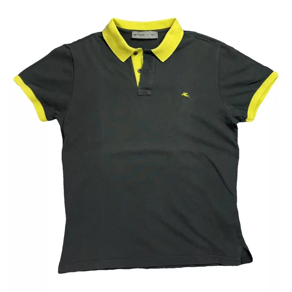 Etro Polos Etro Polo Shirt Grey Size M Gray