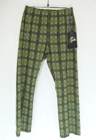Needles Sweatpants Joggers Needles Sweat Pants Checkered Polyester Logo Green