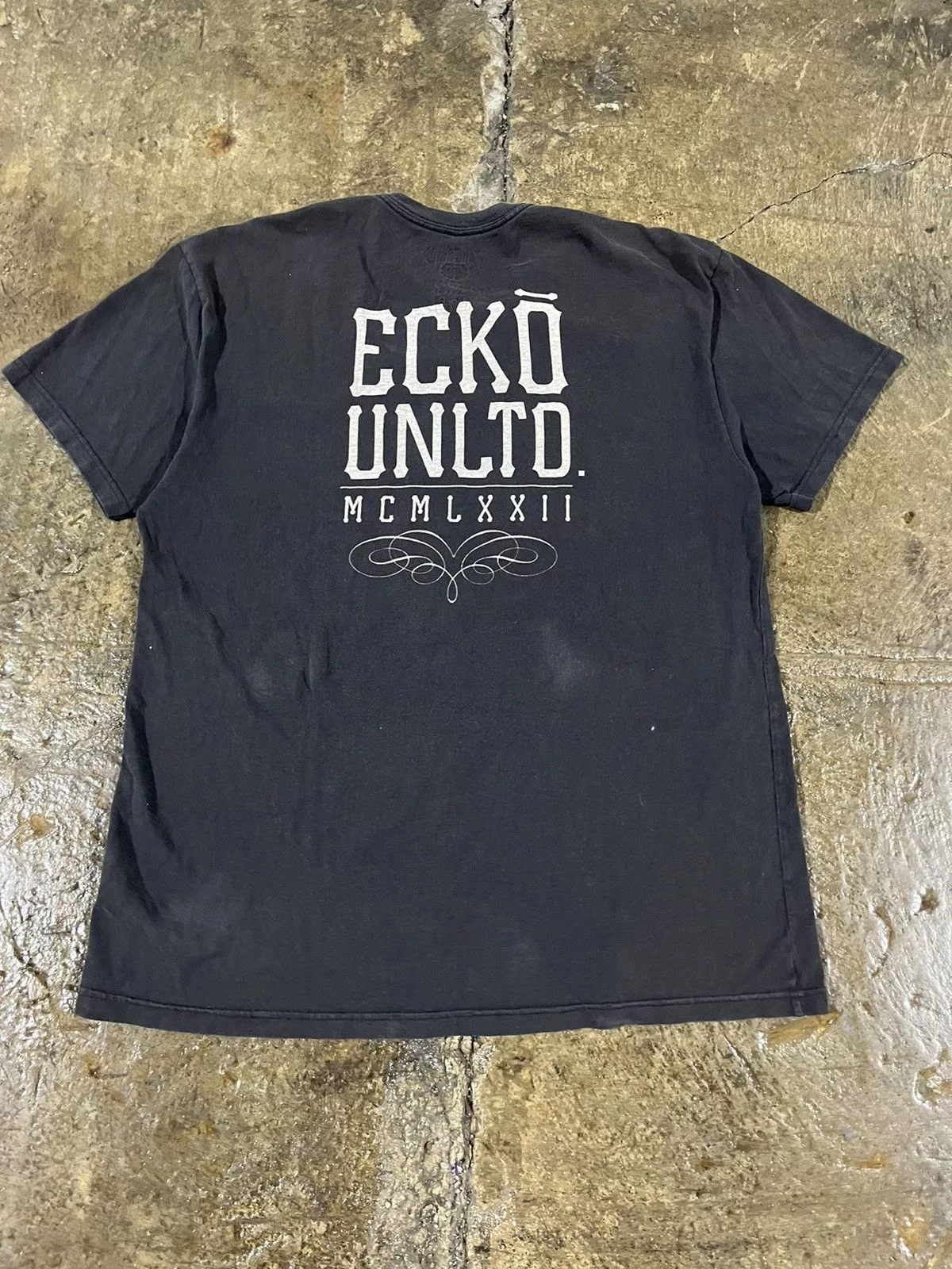 Affliction Short Sleeve T Shirts Affliction × Ecko Unltd. × Vintage Crazy Y2K Ecko UNLTD Skull Grunge Goth Skater Tee Shirt Black