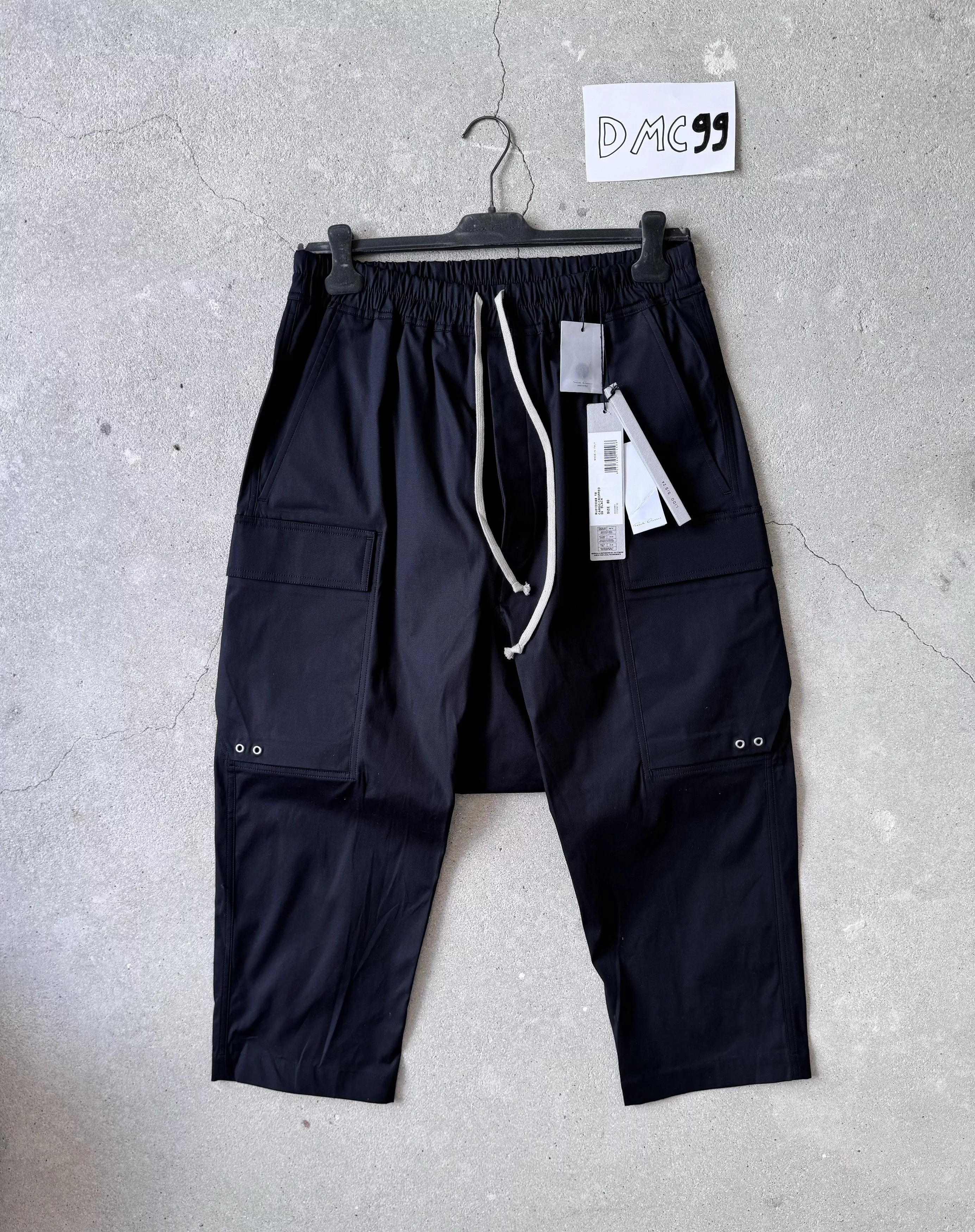 Rick Owens Cropped Pants Rick Owens Cropped Cargo Patns - DMC Black