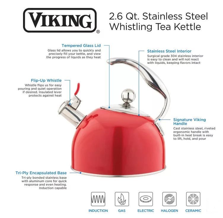 Viking Red Tea Kettle