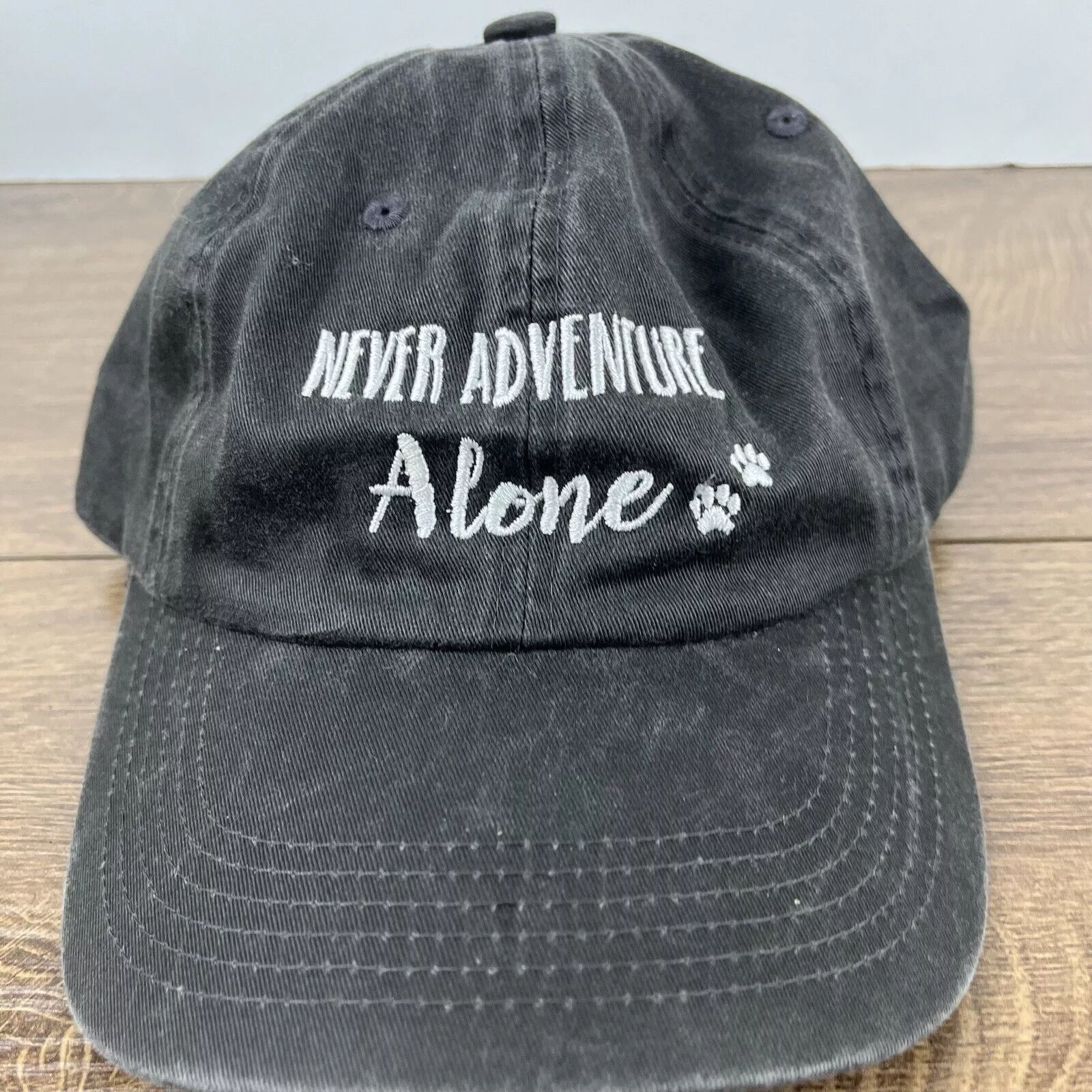 Other Hats Other Dog Hat Never Adventure Alone Hat Gray Hat Adjustable Hat Gr