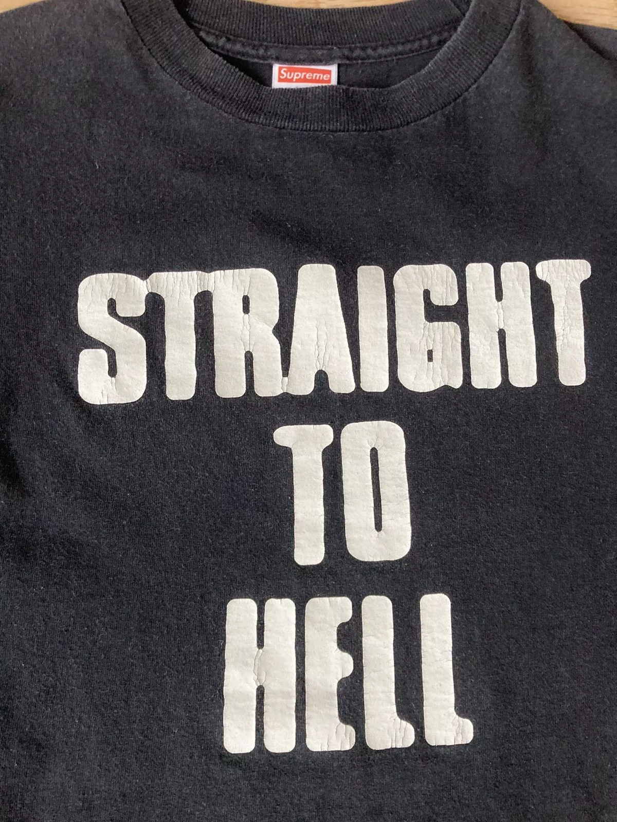 Supreme Short Sleeve T Shirts Supreme STRAIGHT TO HELL TEE Black