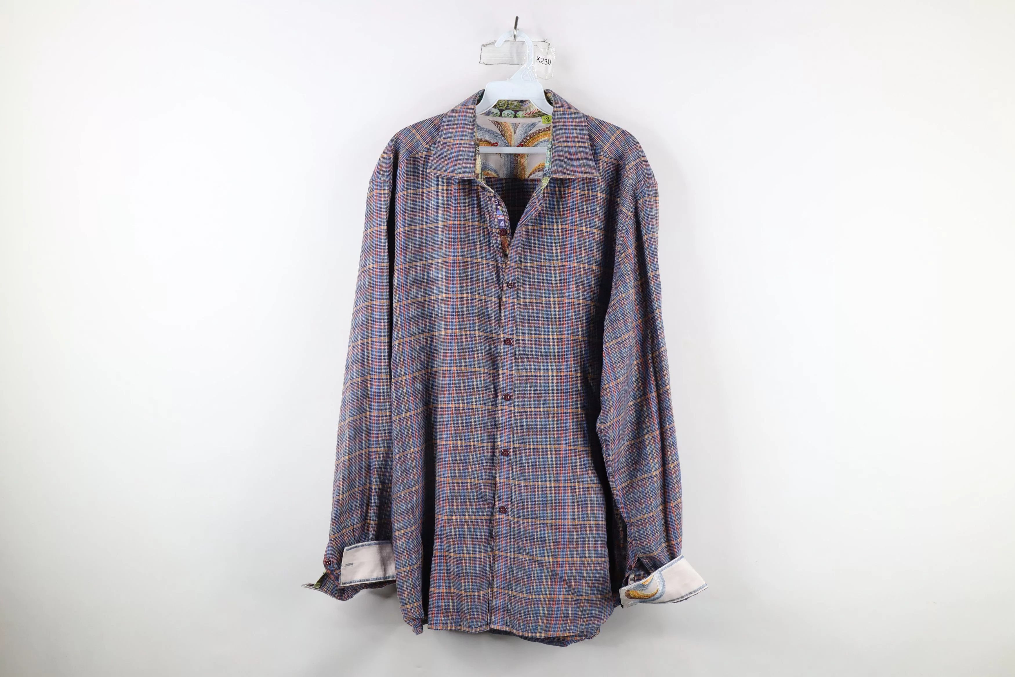 Robert Graham Shirts Button Ups Robert Graham × Vintage Robert Graham York Flip Cuff Rainbow Collared Button Shirt Multi
