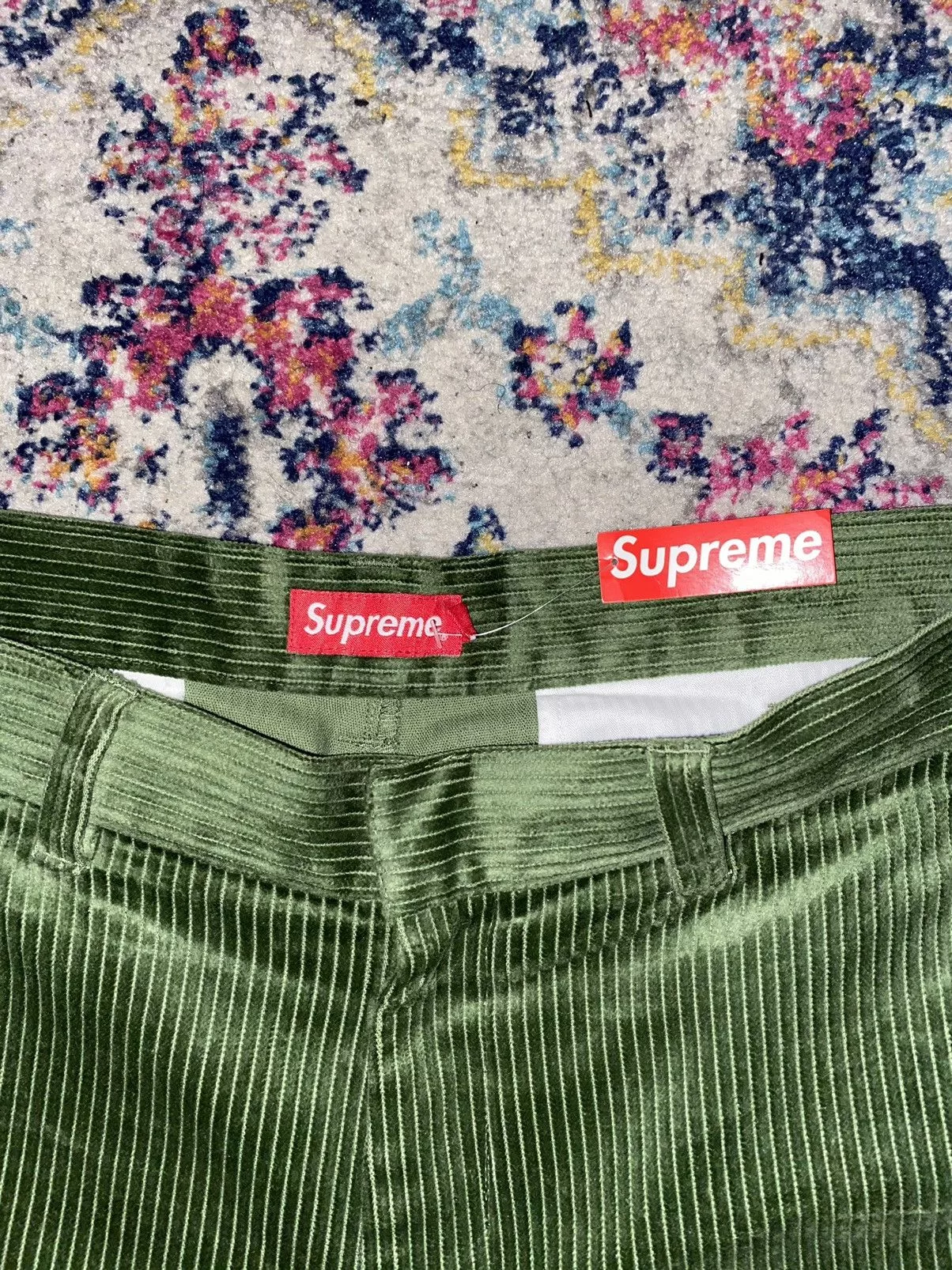 Supreme Casual Pants Supreme Corduroy Flight Pants Green