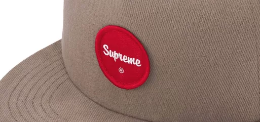 Supreme Hats Supreme Twill Patch 5-Panel Khaki Brown