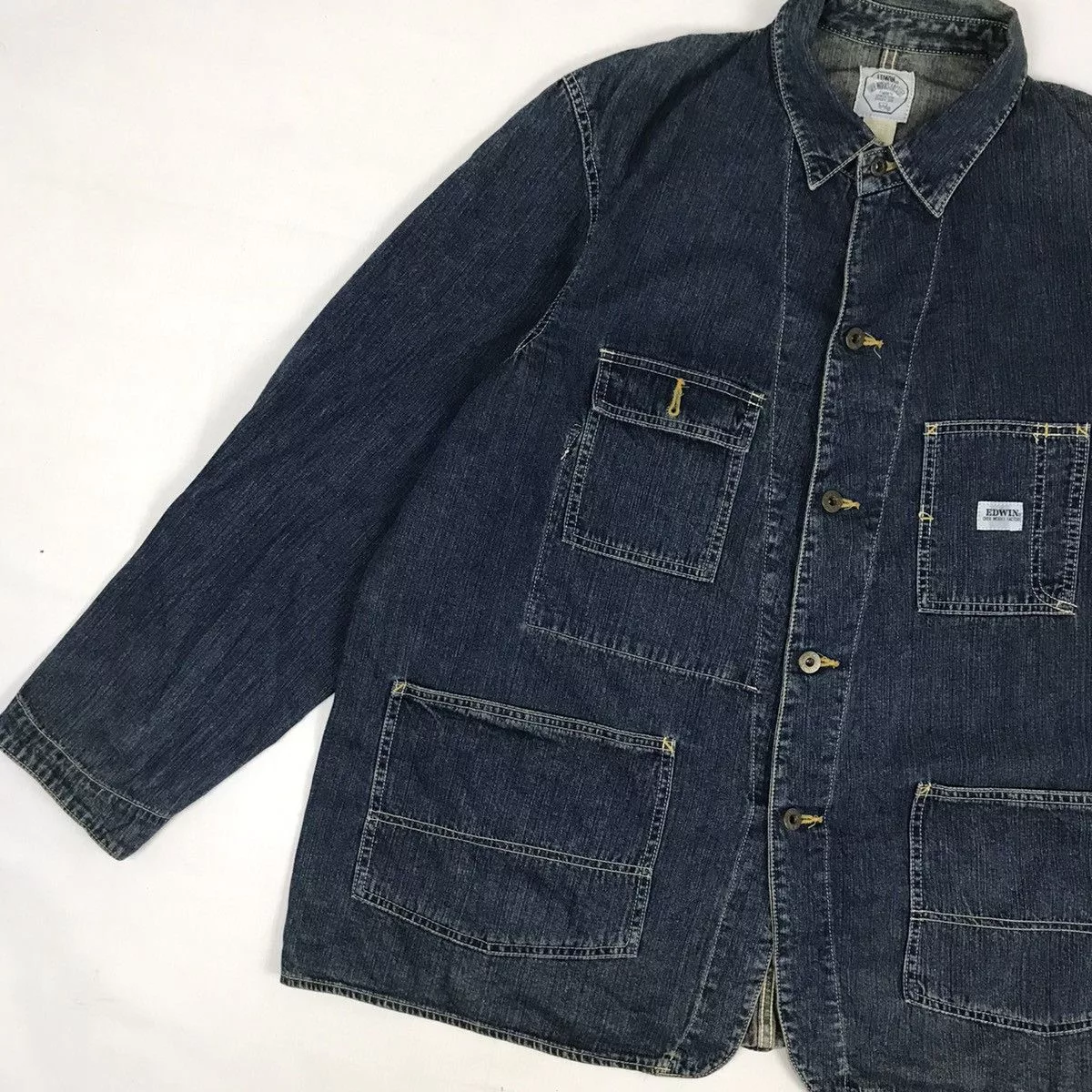 Edwin Denim Jackets Edwin × Vintage Vintage Edwin Workwear Denim Jacket Blue