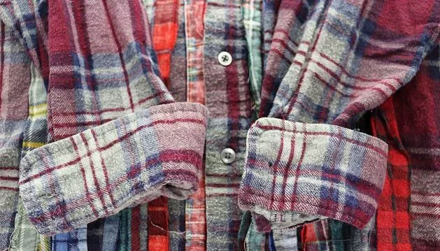 Needles Shirts Button Ups Needles Shirt Checkered Reconstructed Long Sleeve Multicolor