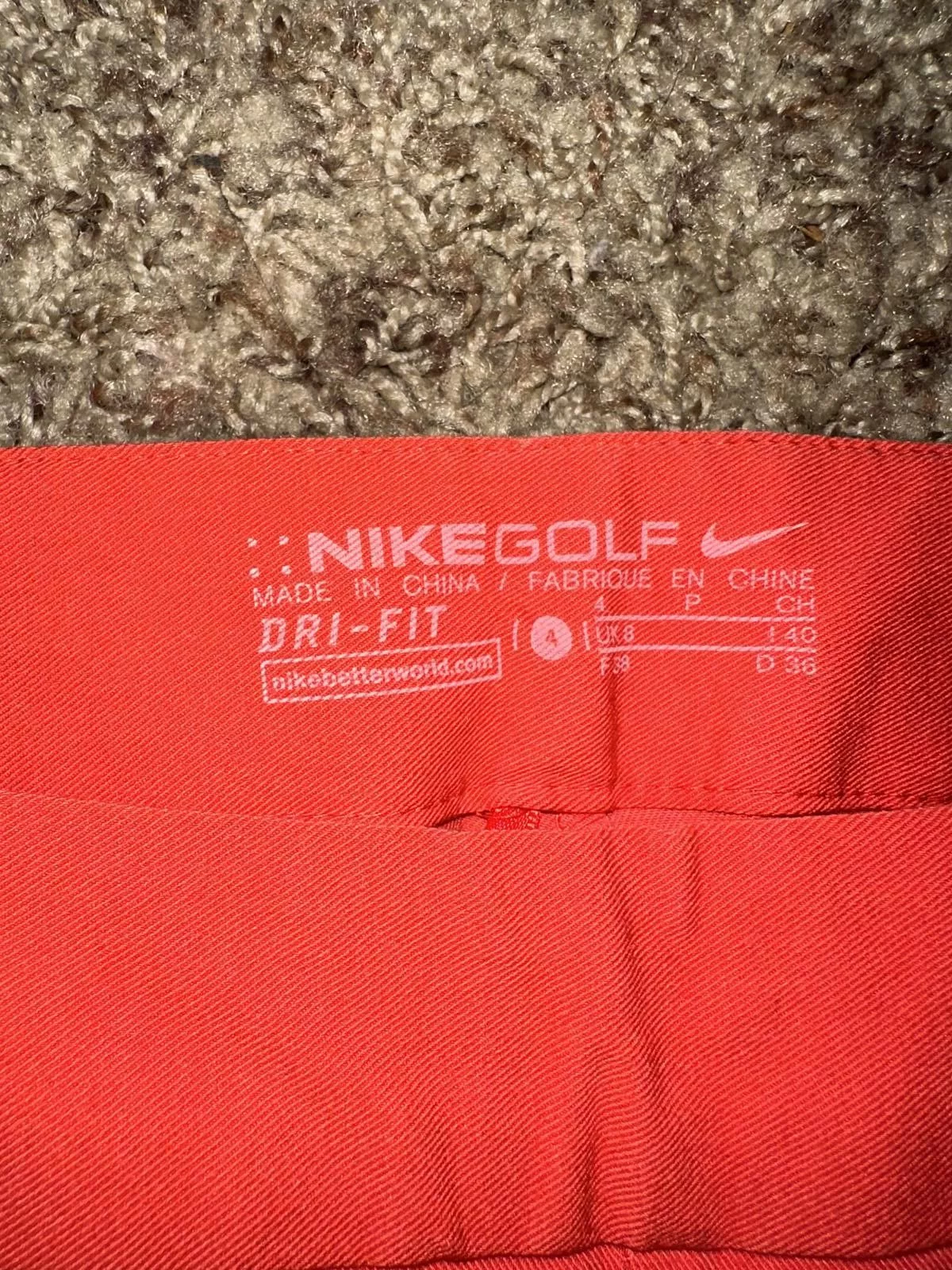 Nike Pants Nike Golf Womens Slim Crop Orange/Red Capri Pants Sample