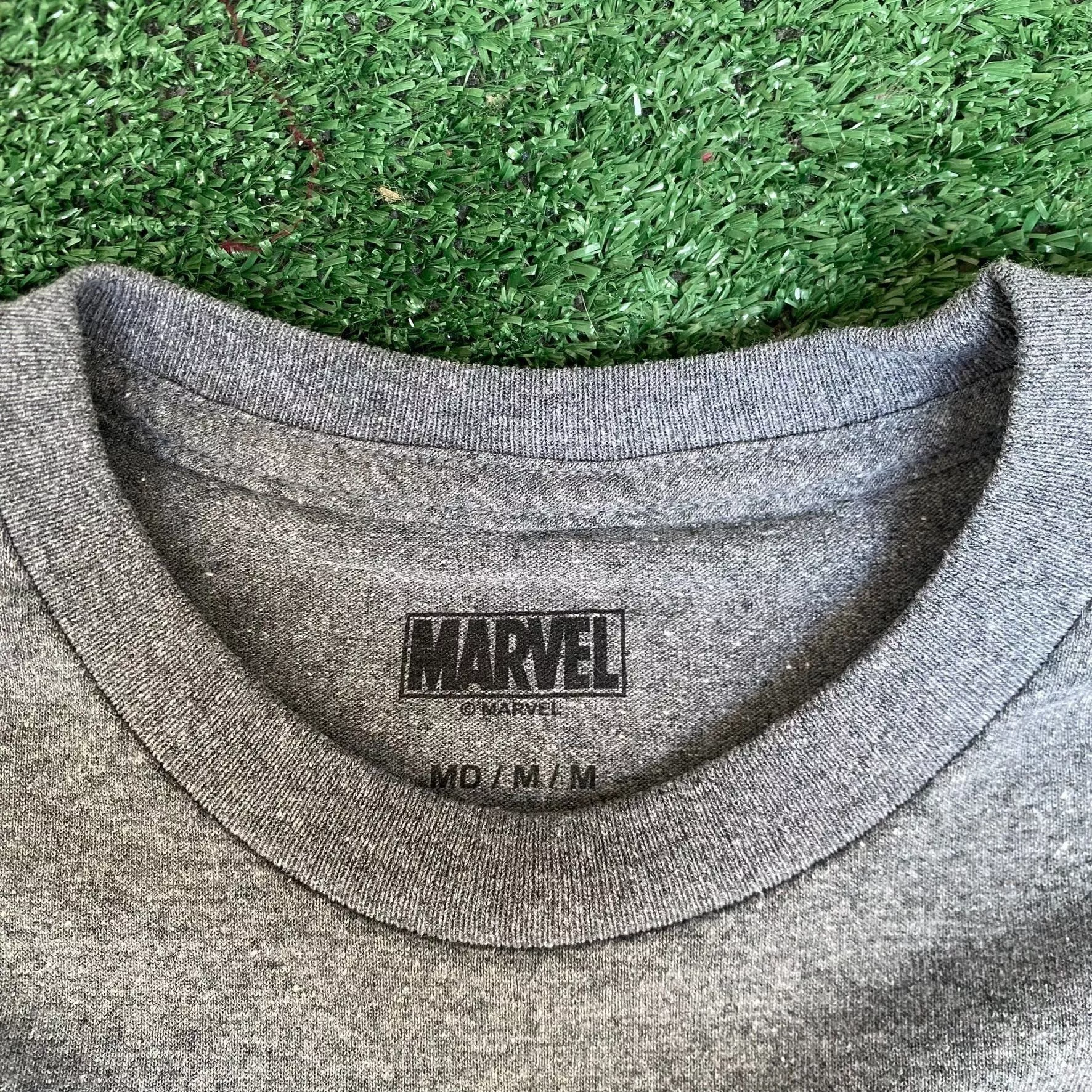 Marvel Comics Short Sleeve T Shirts Marvel Comics Characters Shirt Hulk Thor Iron Man Logo Tee Gray Streetwear