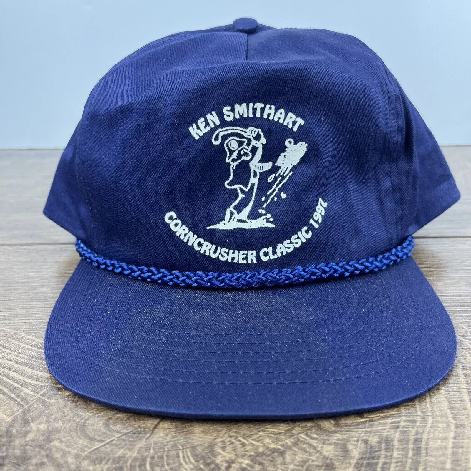 Other Hats Other Ken Smithart Hat Corncrusher Blue Hat Snapback Adjustable Ad