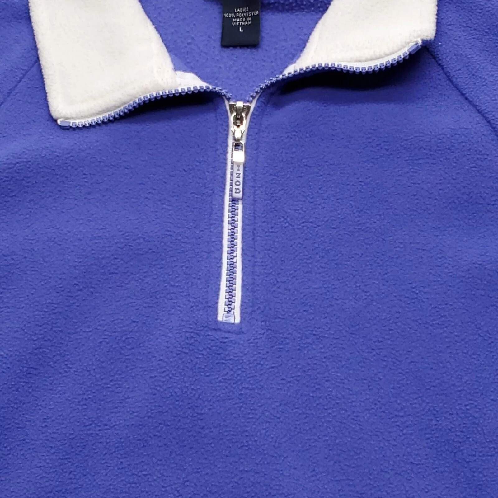 Izod Jackets IZOD Zip Up Pullover Jacket Womens Size Large L Purple White