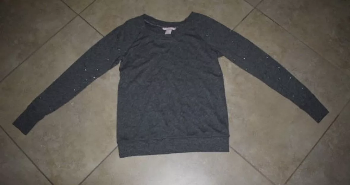 Pink Sweaters PINK Victorias Secret Gray Vintage Rhinestone Sweater XS