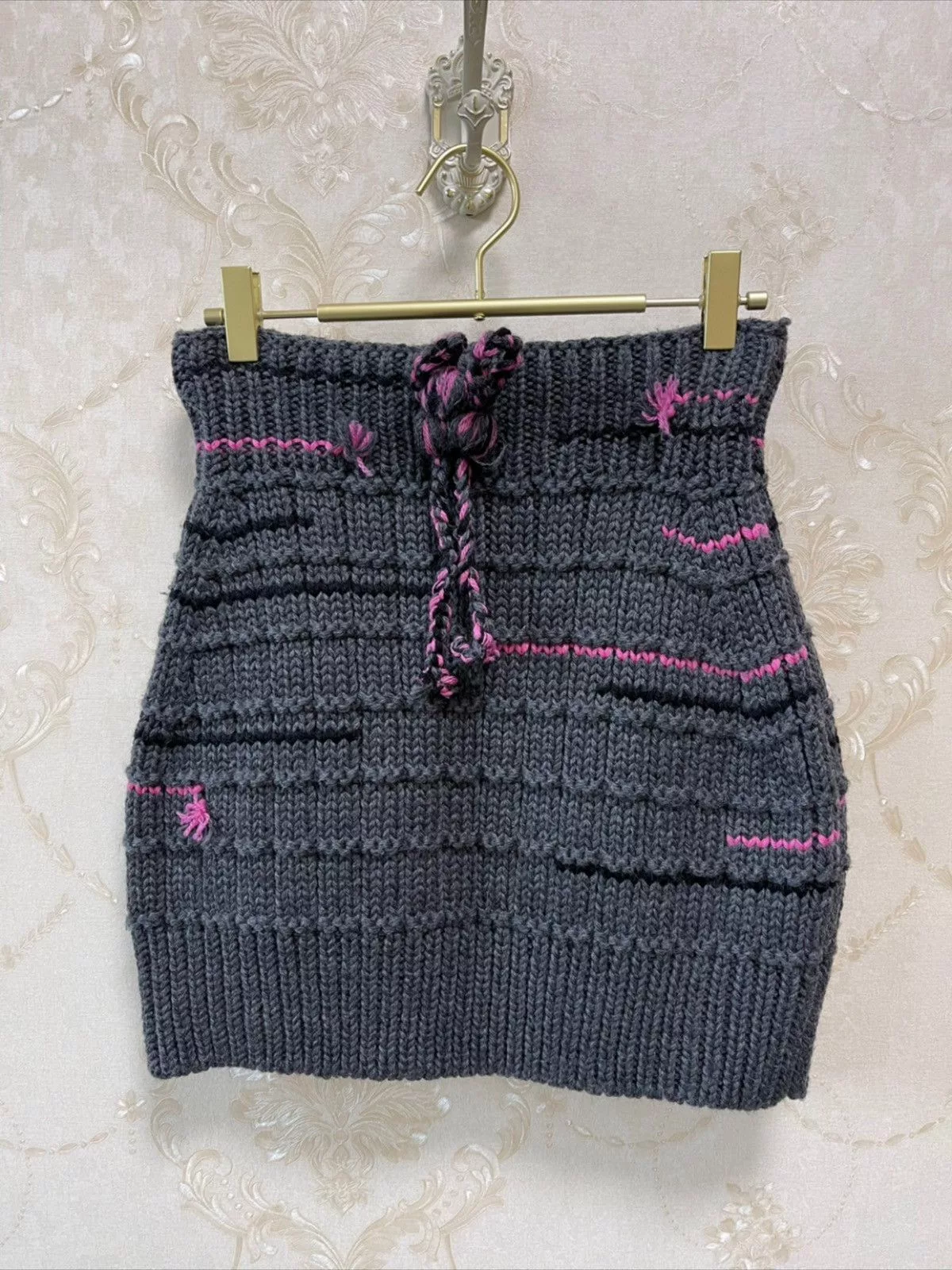 Prada Mini Skirts PRADA KNITTED MINI SKIRT Gray