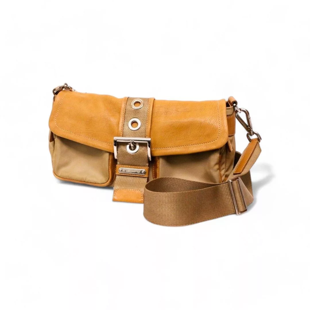 Prada Handle Bags Prada - Vitello leather handbag shoulder bag BT0465 brown