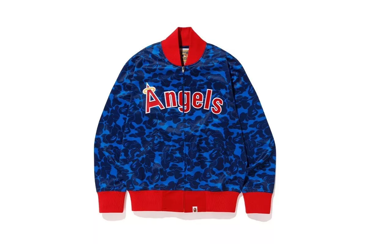 Bape Light Jackets Bape × Mitchell & Ness BAPE x Mitchell & Ness Angels Jacket Blue