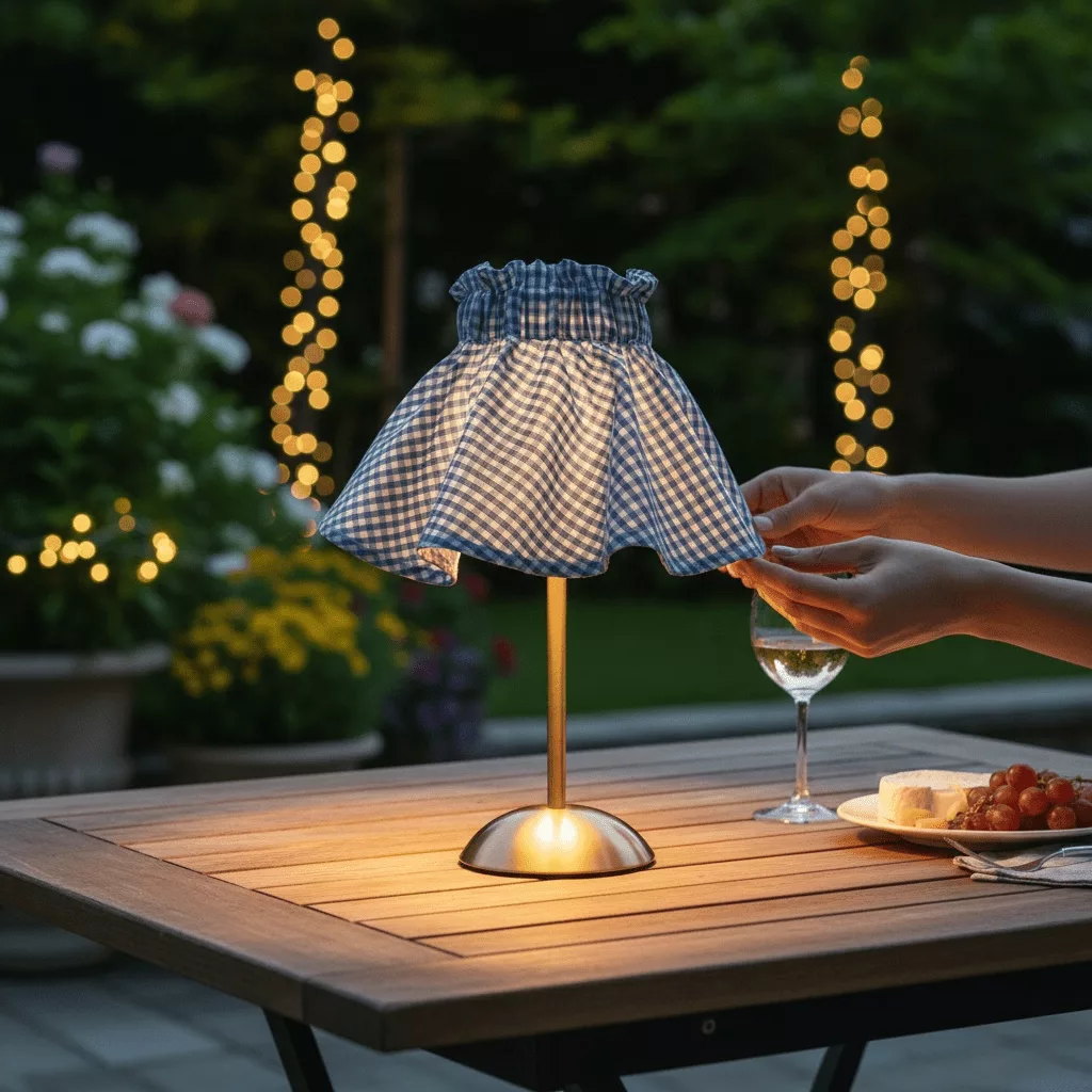 Ruffled Cotton Lampshade Cover - Curated Home Decor