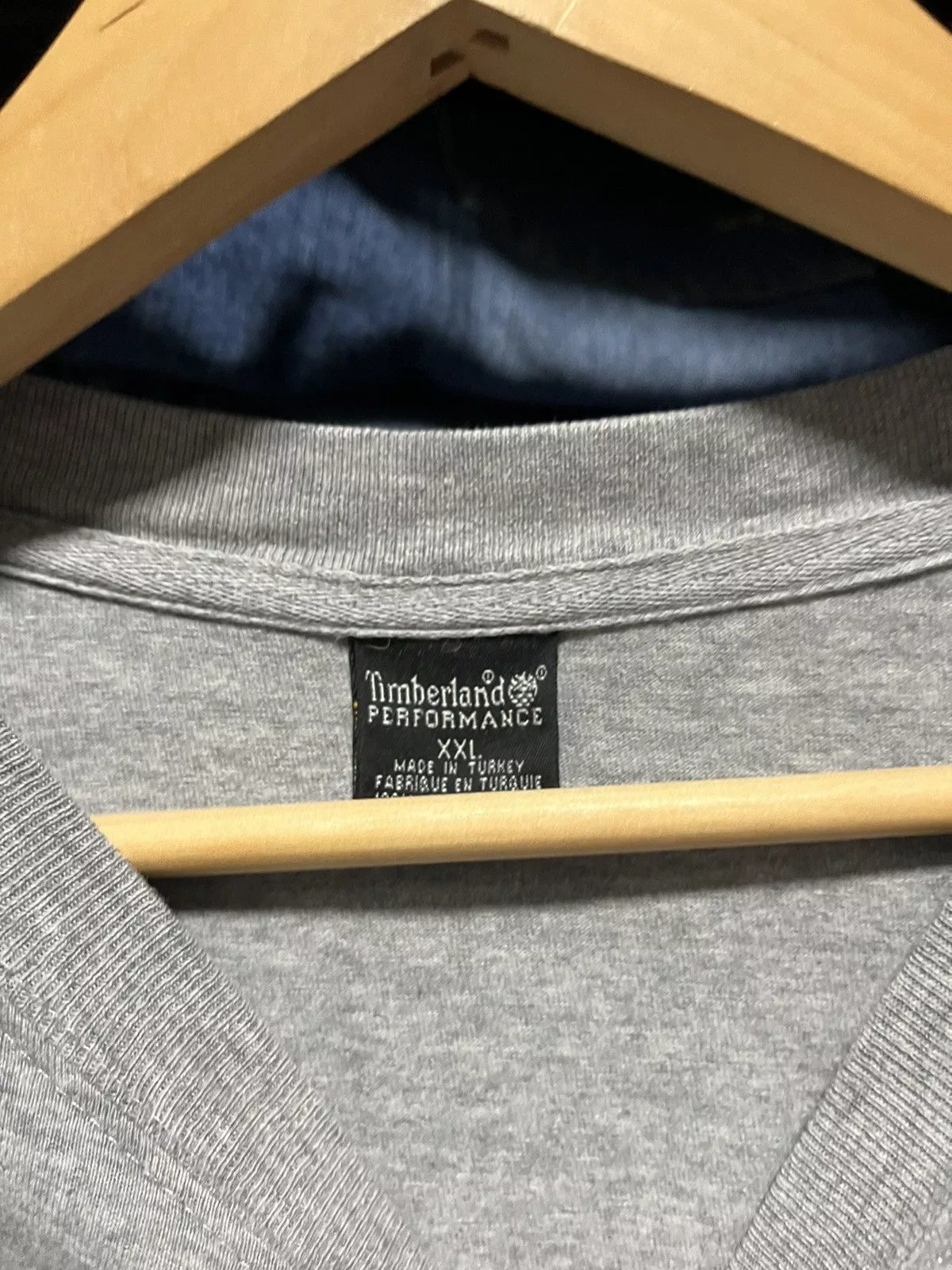Timberland Short Sleeve T Shirts Timberland × Vintage Crazy Vintage Y2K Timberland Essential Logo Longsleeve Tee Gray Streetwear