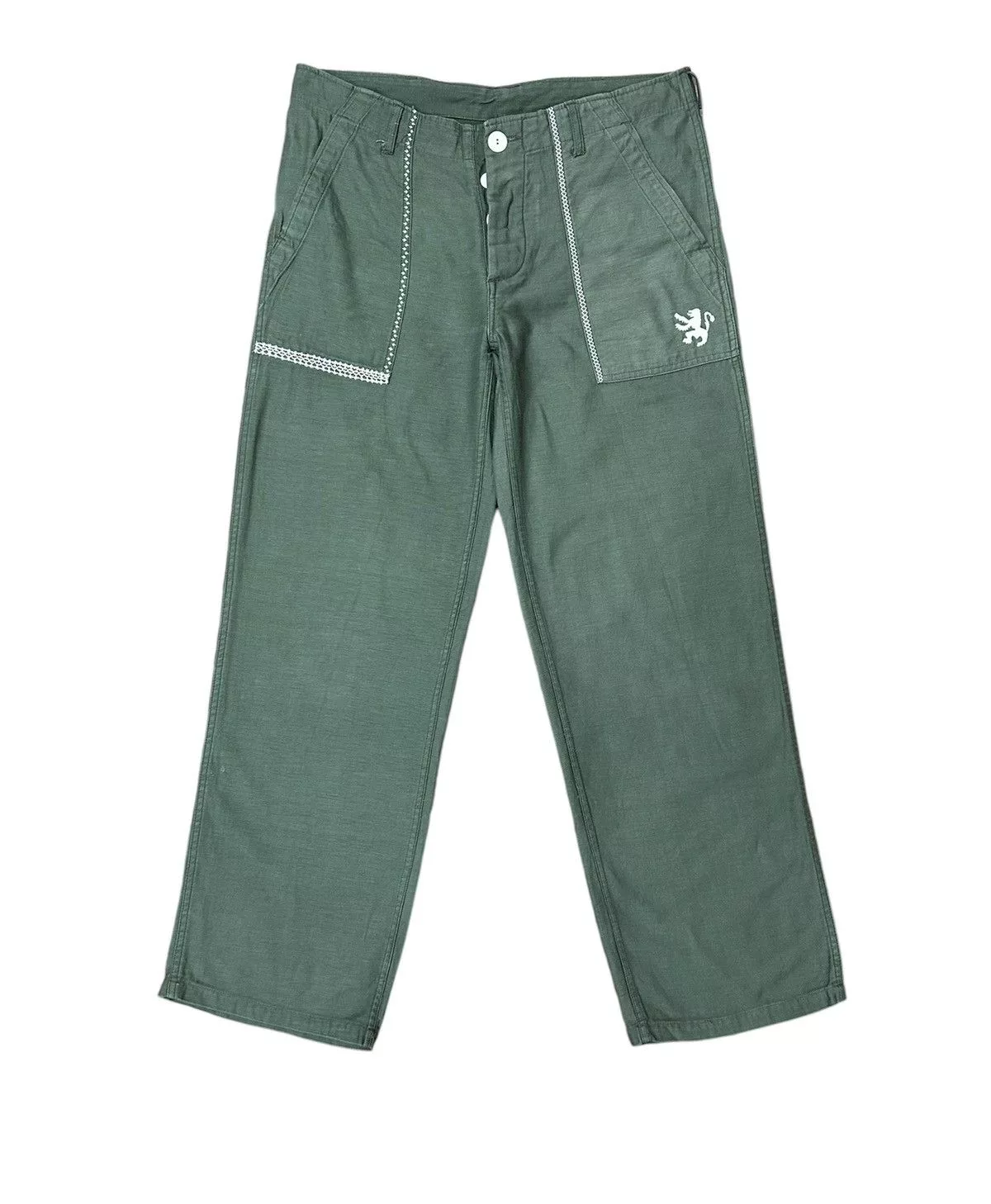 Vintage Casual Pants Vintage OG 107 YMCL art by MAA RENCA Green