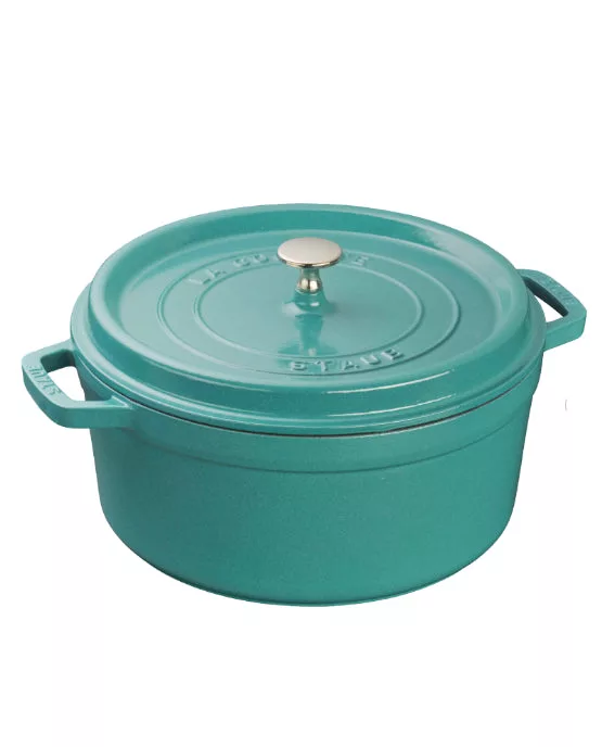 Staub Turquoise  5.5 QT Round Cocotte