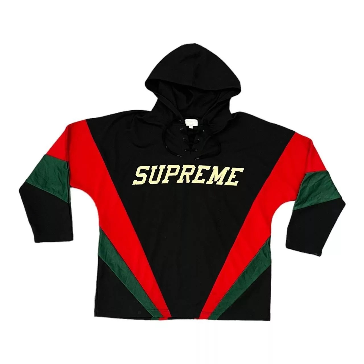 Supreme Jerseys Supreme FW 2017 Hooded Hockey Jersey Black
