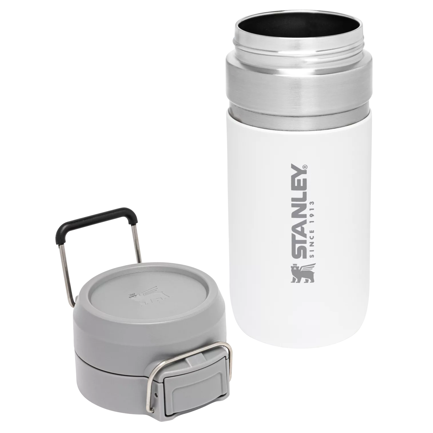 Stanley 16 OZ Quick Flip Go Water Bottle In White
