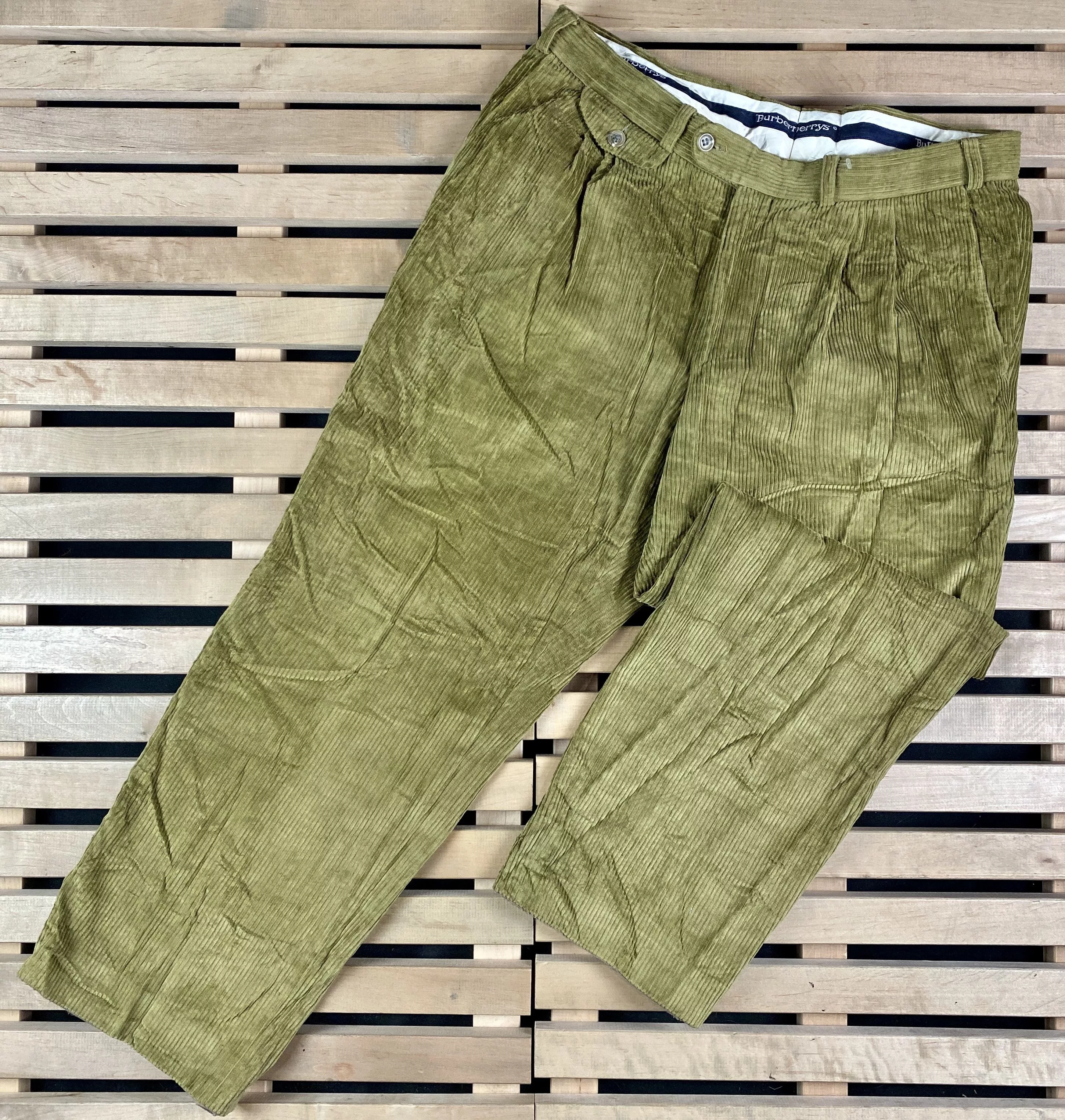 Burberry Casual Pants Burberry × Vintage Mens Pants Vintage Burberrys Size L Brown Luxury