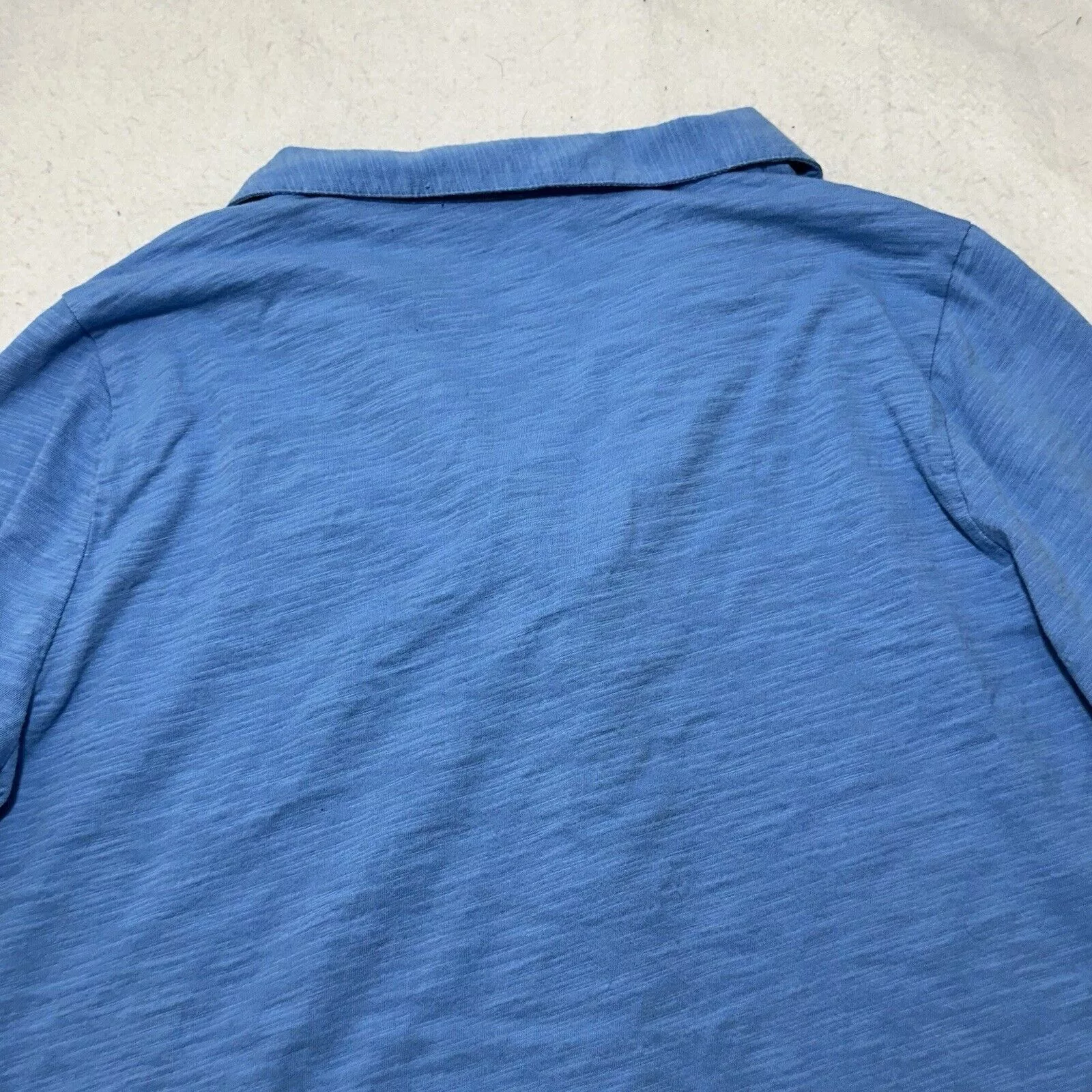 Other Blouses Other Soft Surroundings XL Blue Danielle Button Front Tunic Blouse