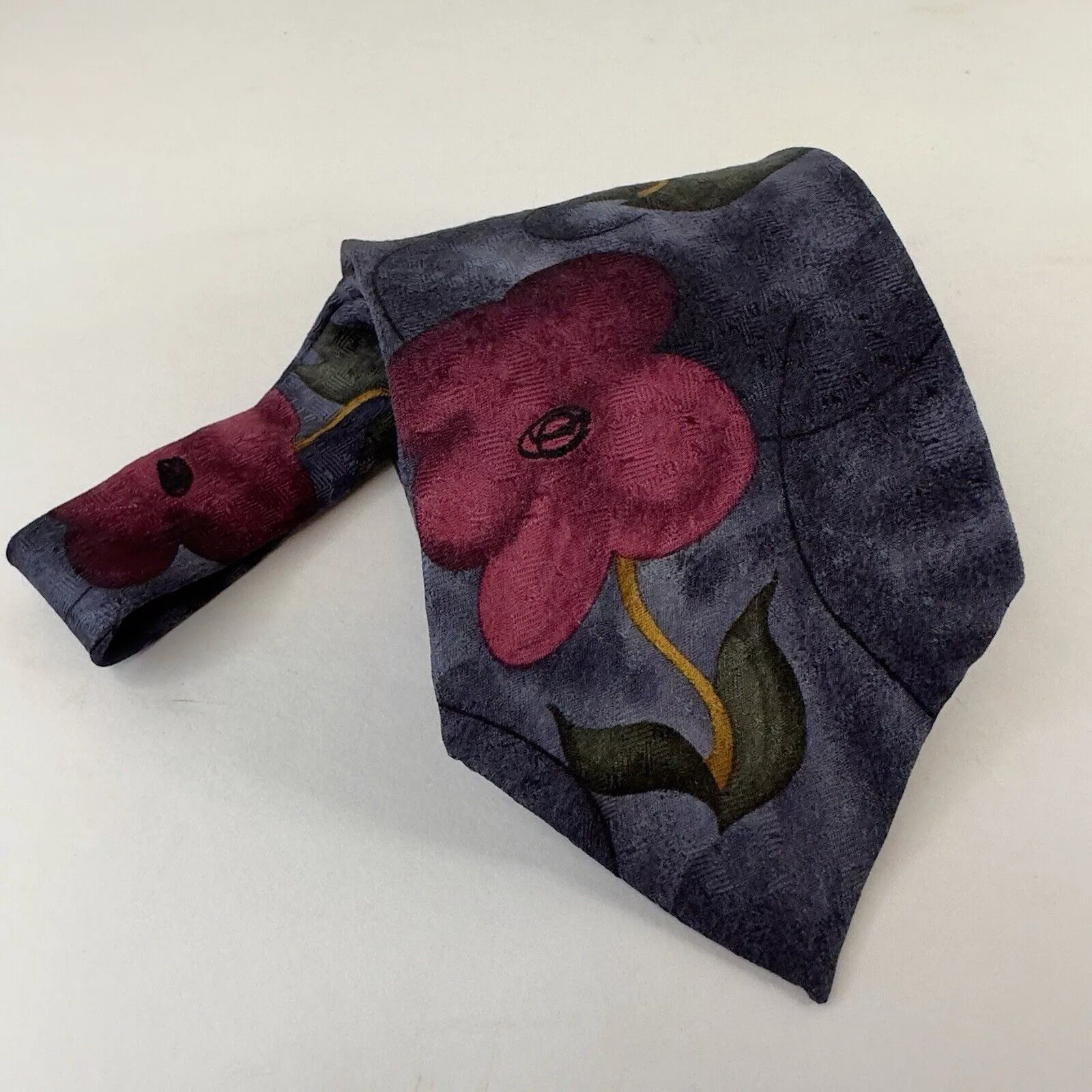 Other Ties Pocketsquares Other Jimmy V Tie Floral Lesley Visser Collection Grey/Red Preppy Multi