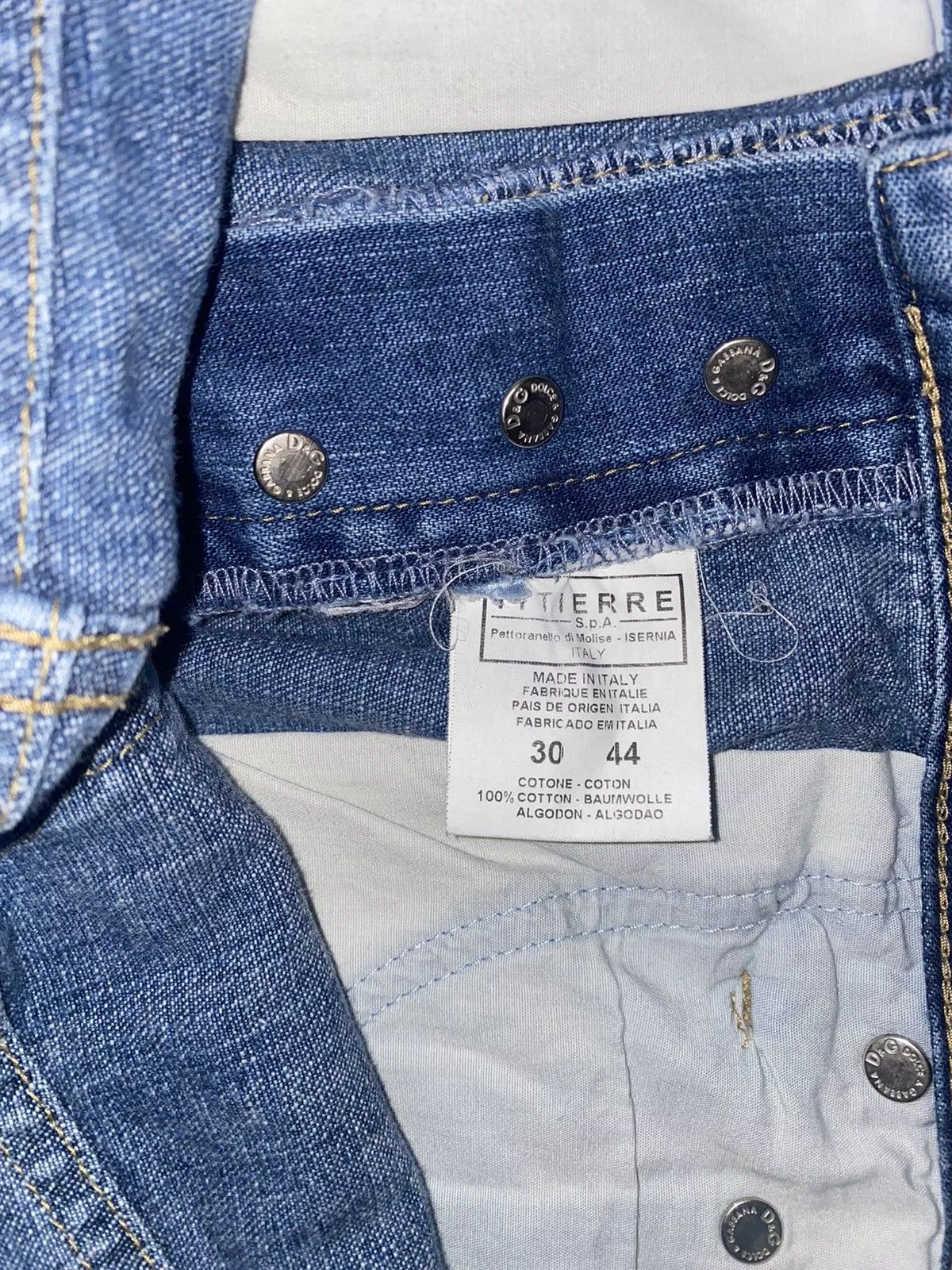 Dolce & Gabbana Denim Dolce & Gabbana distressed printed jeans Blue