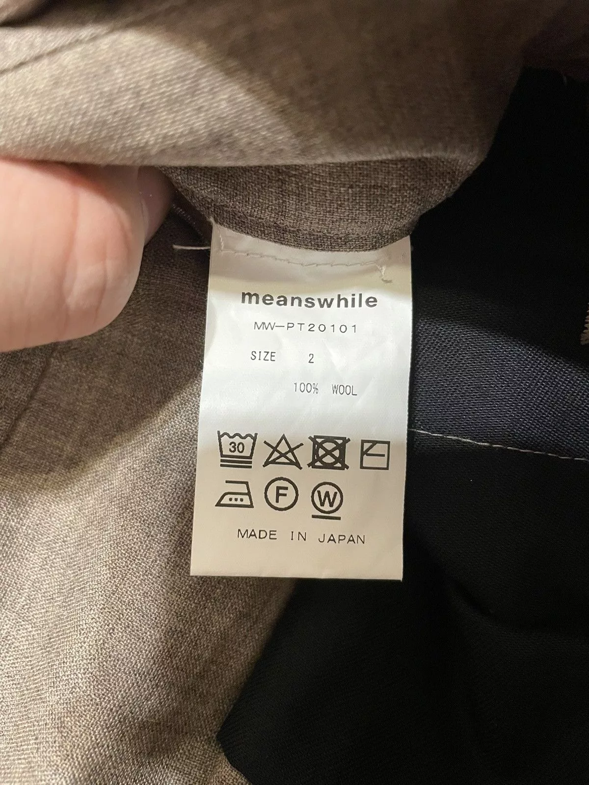 meanswhile Casual Pants Meanswhile wool high waist pants Brown