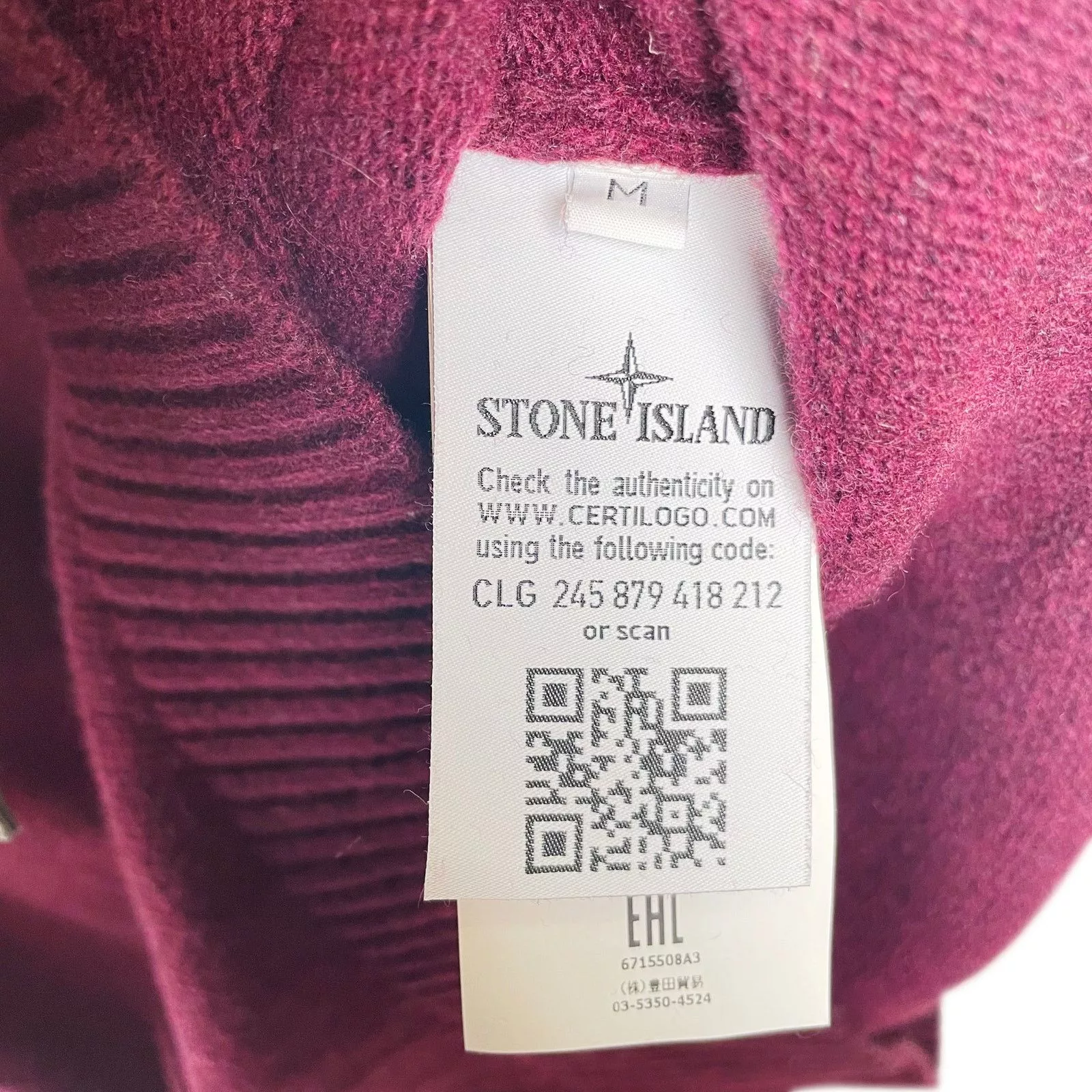 Stone Island Sweaters Stone Island Maroon Jumper Red