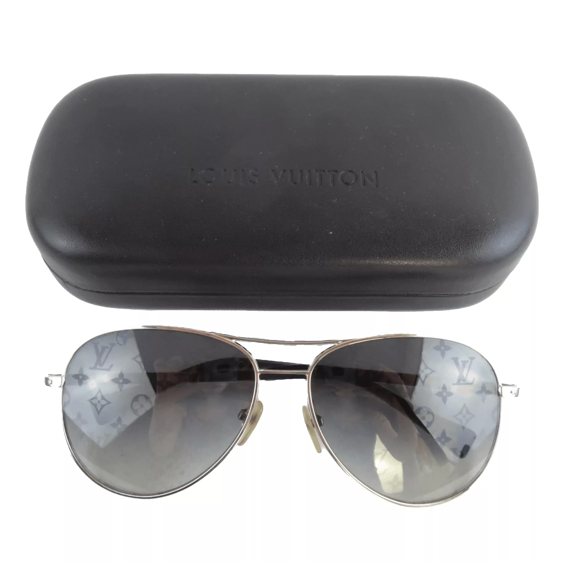 Louis Vuitton Sunglasses Louis Vuitton Silvertone Monogram Conspiration Pilote Multi