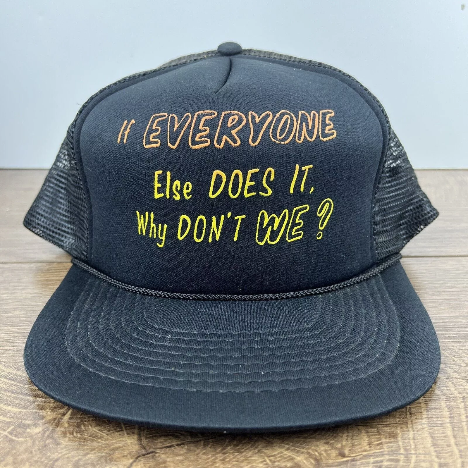 Other Hats Other If Everyone Does It Hat Why Don’t We Snapback Adjustable Adu Black