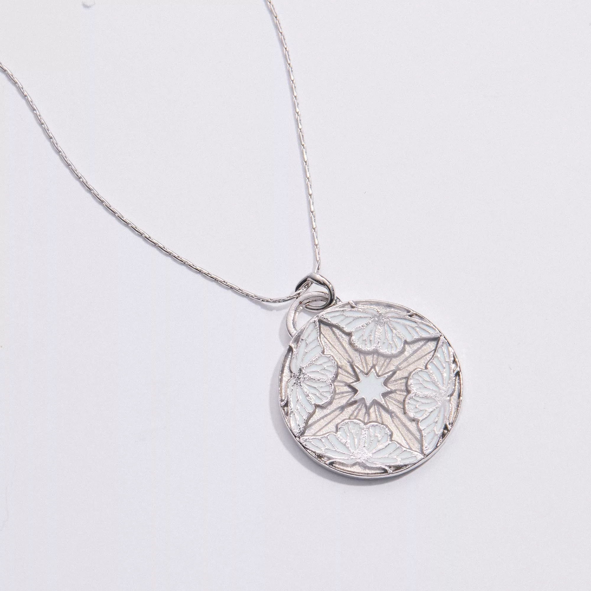 White Butterflies Expandable Necklace