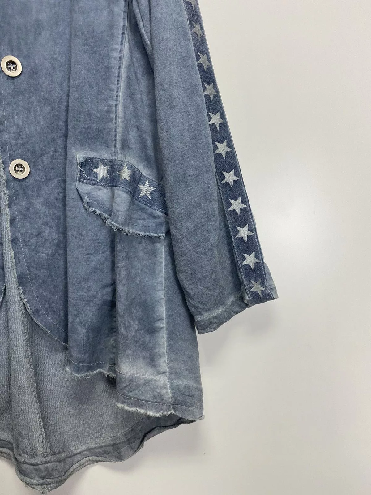 Designer Blouses Designer Star Blouse Women’s Jacket Blue Vintage