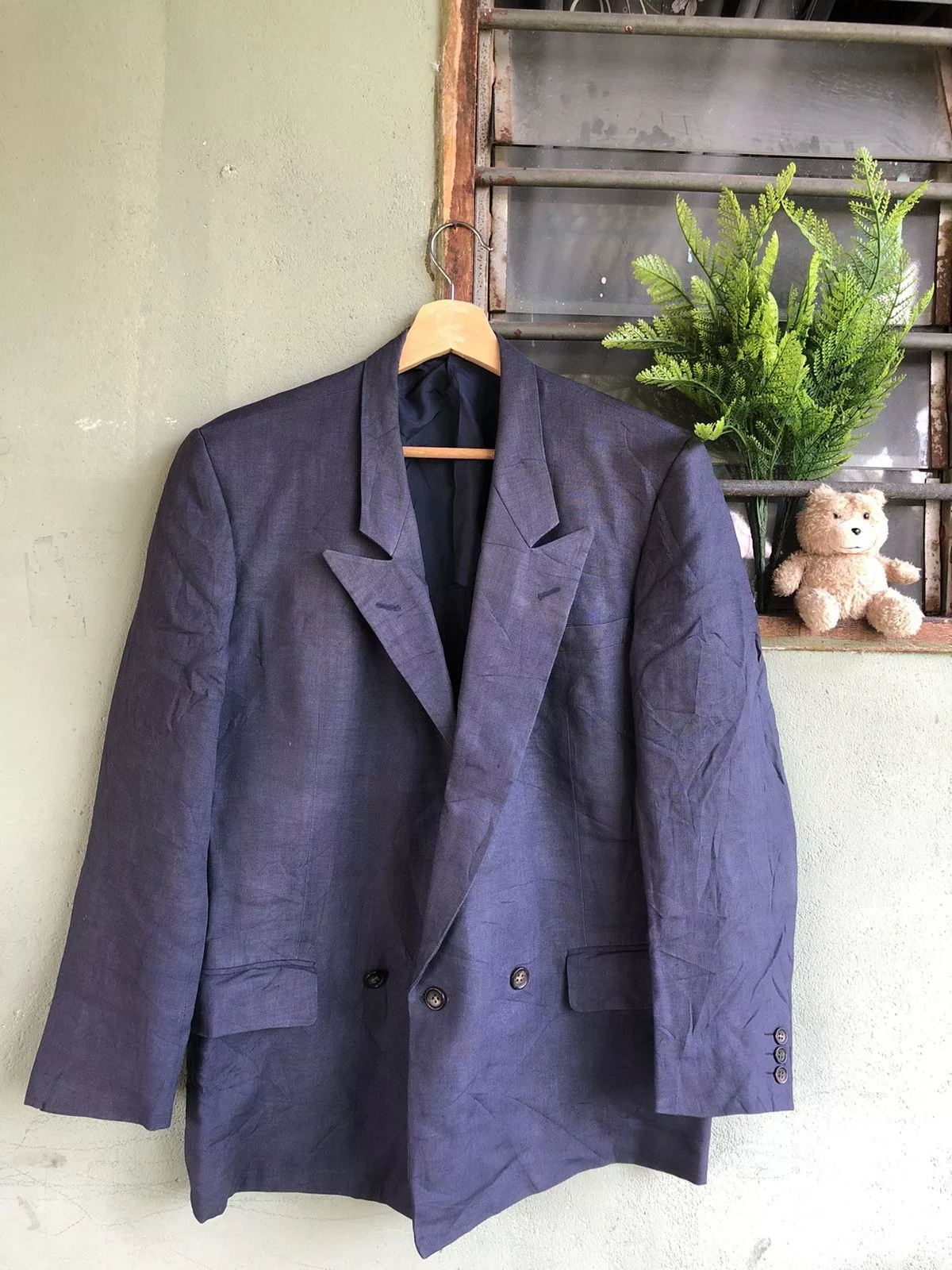 Comme des Garcons Light Jackets Comme des Garcons × Designer × Japanese Brand 🔥Vintage Comme Des Garçons V Style Jacket Blue