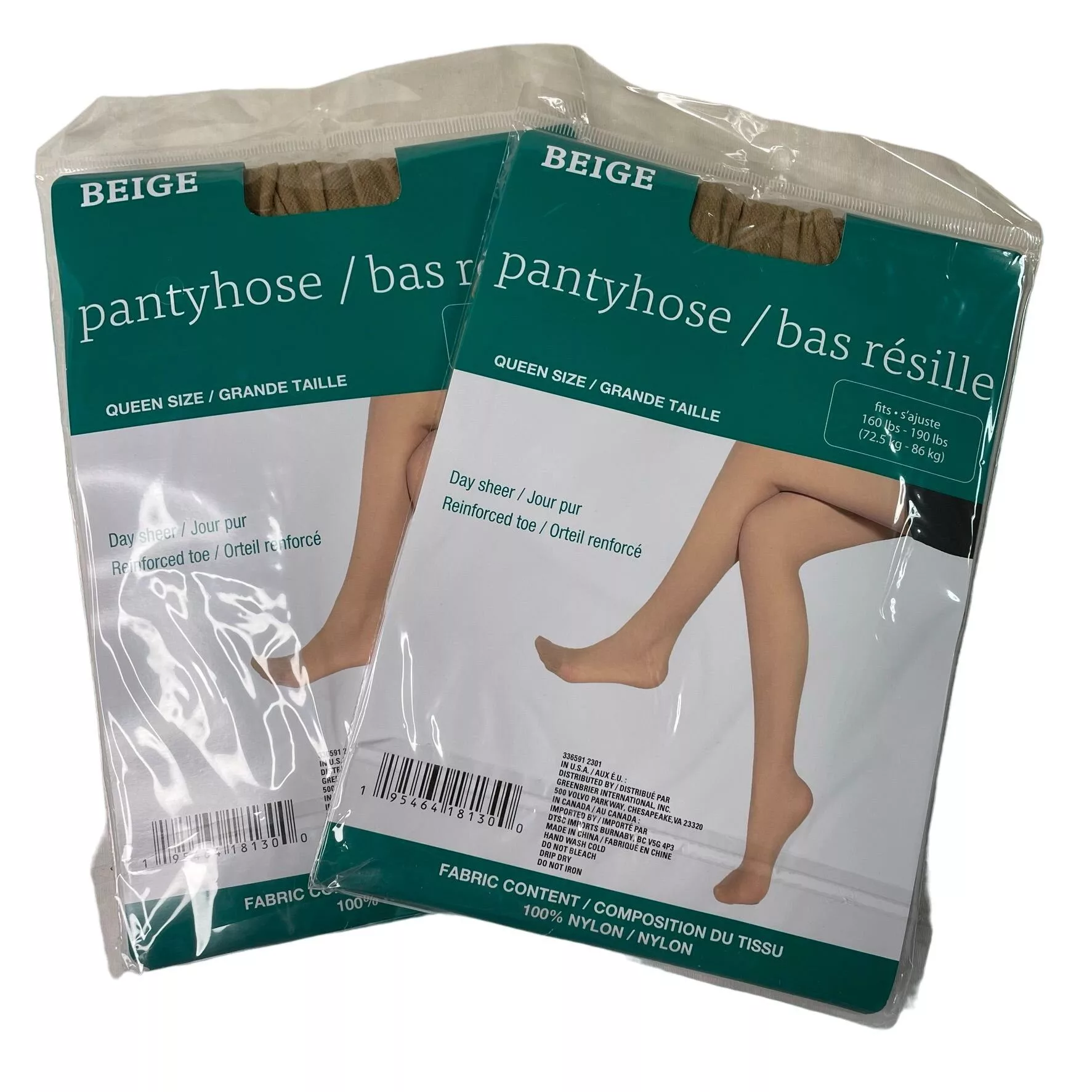 Other Socks Intimates Other Set 2 Womens Pantyhose Day Sheer Beige u Reinforced Toe Quee
