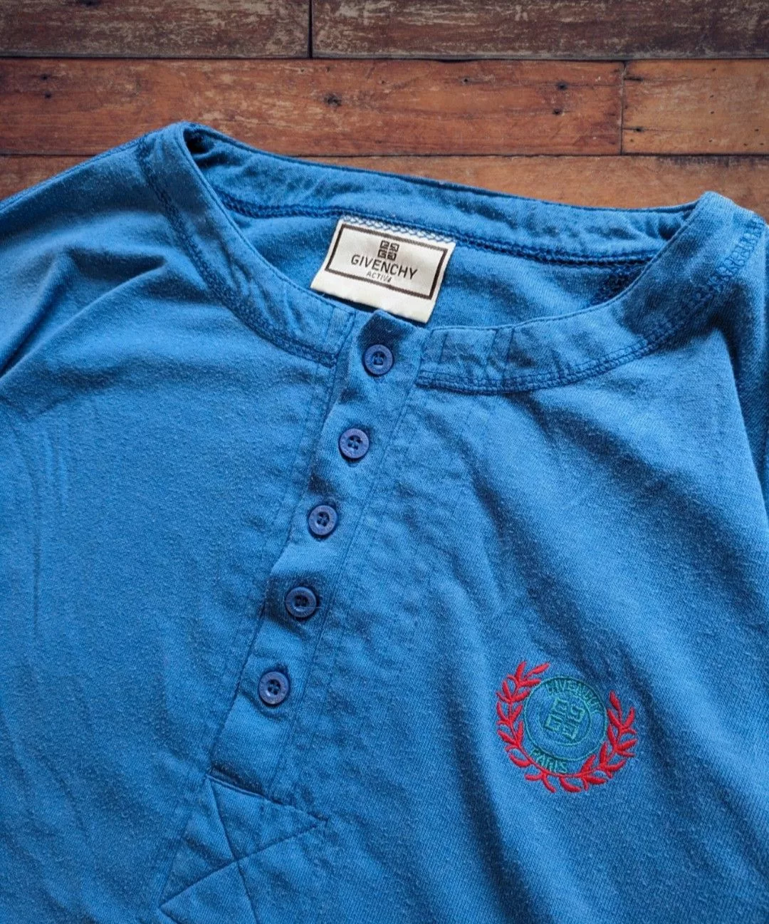 Givenchy Short Sleeve T Shirts Vintage 90s Givenchy Active Tshirt Blue