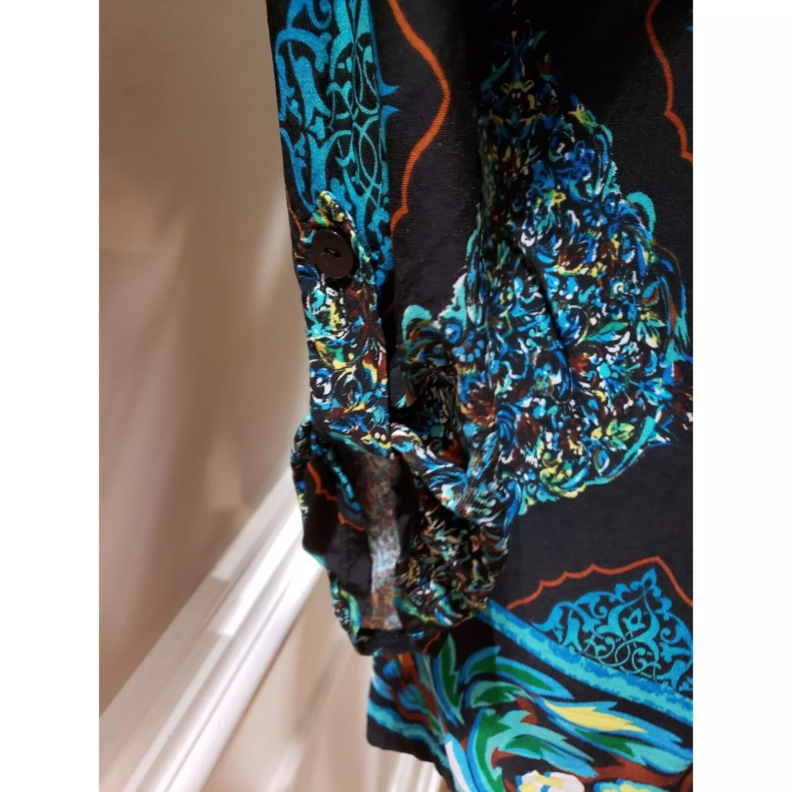 Other Blouses Other Kim Rogers Polyester Round Neck Long Sleeve Top Blouse Large Multi