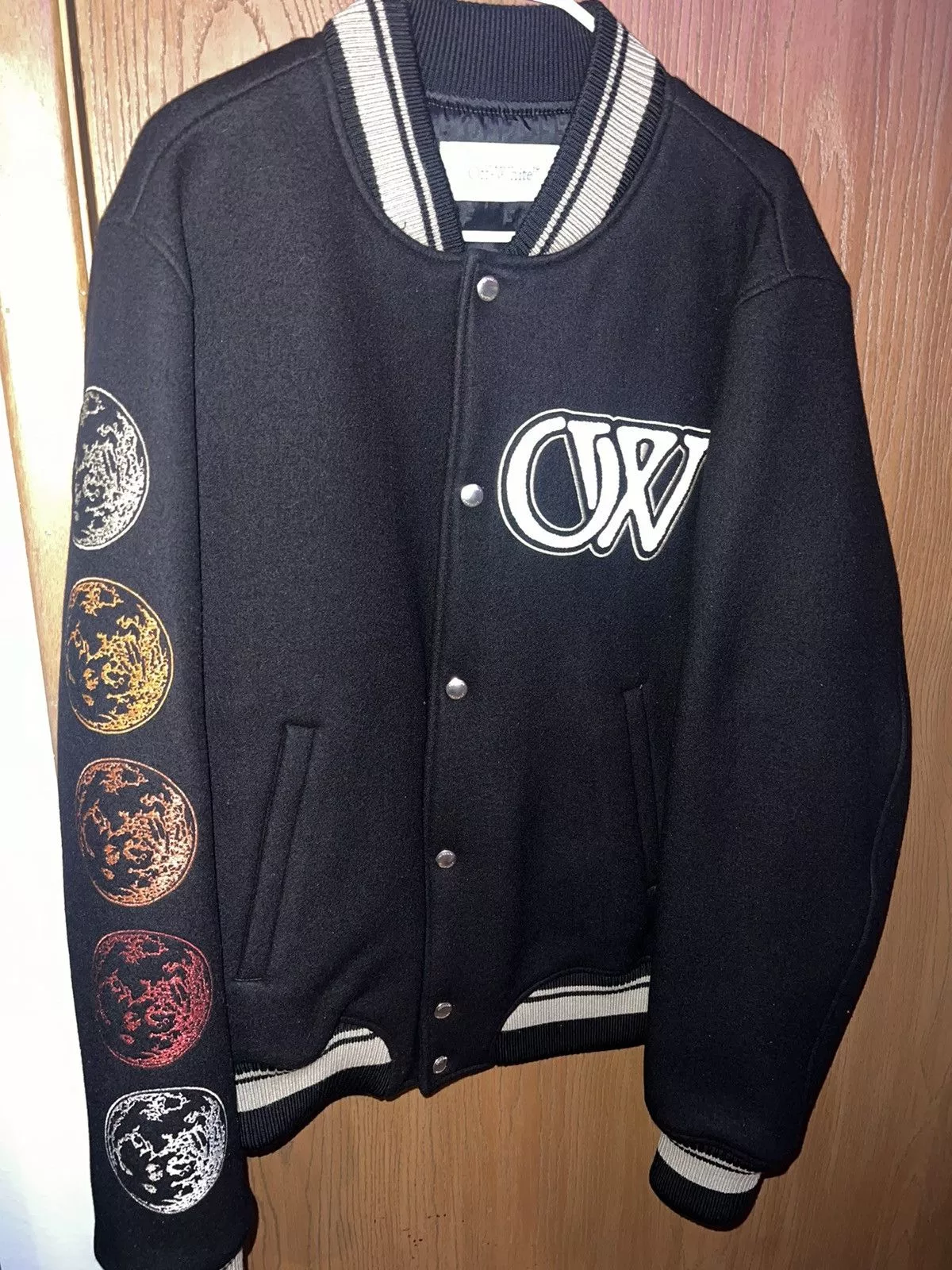 Off-White Bombers Off-White OFF WHITE- Moonphase Bomber Jacket Black