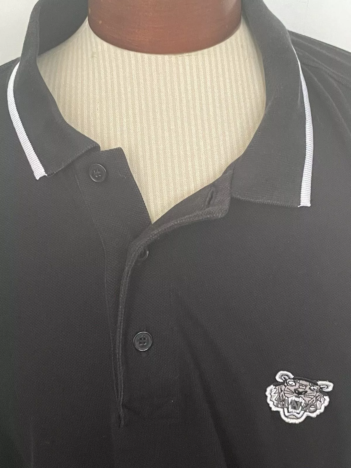 Kenzo Polos Kenzo Paris Black Classic Tiger Logo Polo Size Medium