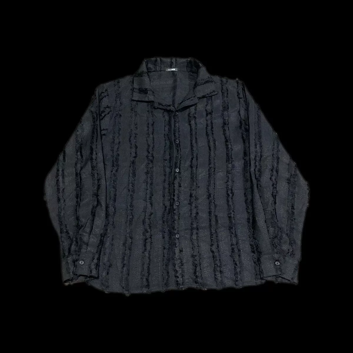 14th Addiction Shirts Button Ups 14th Addiction × If Six Was Nine × Seditionaries 🔥Sick Y2K Japanese Brand Frayed Shirt LGB Ifsixwasnine Black